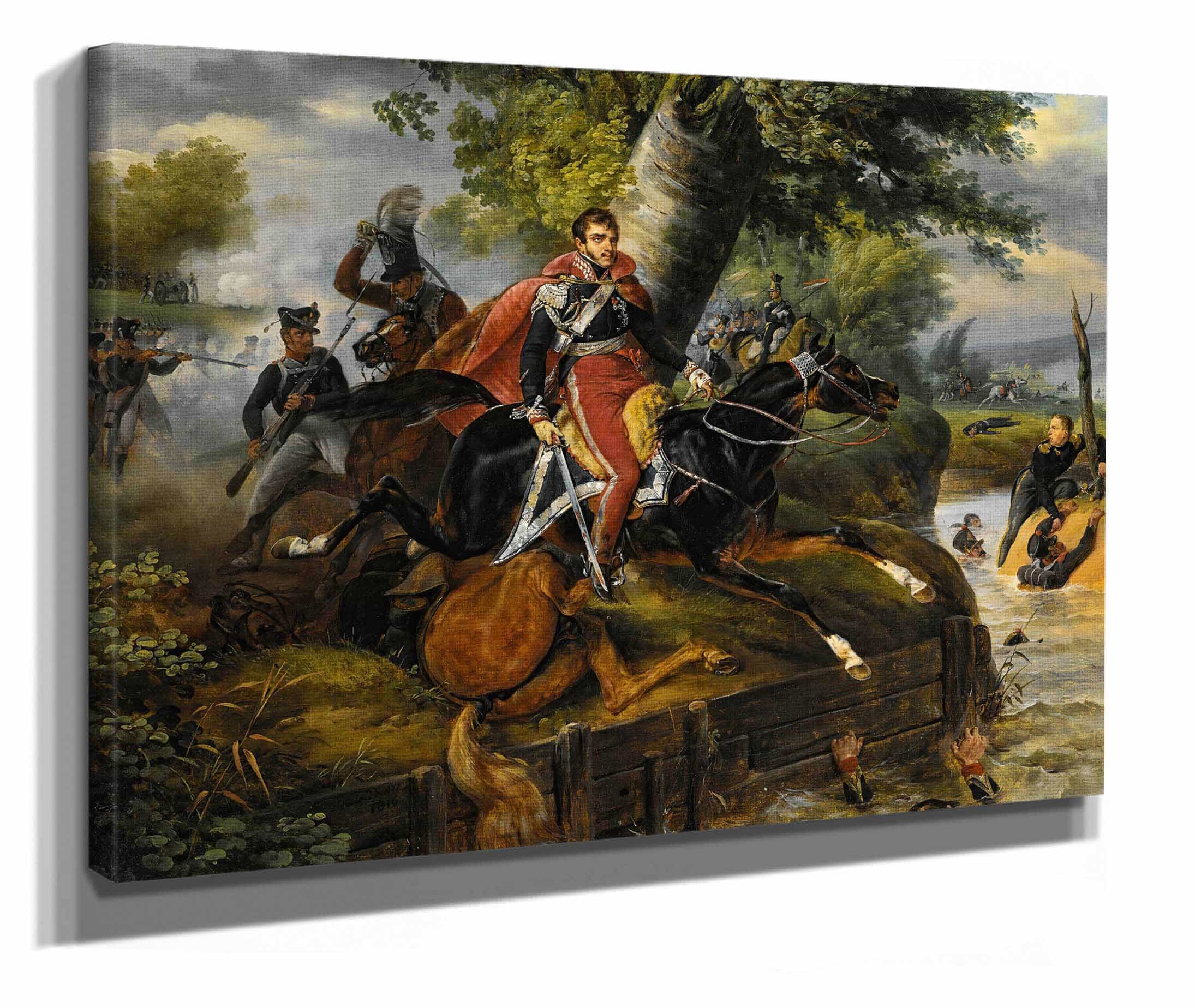 Death Of Prince Poniatowski On October Th by Horace Vernet - Image 2