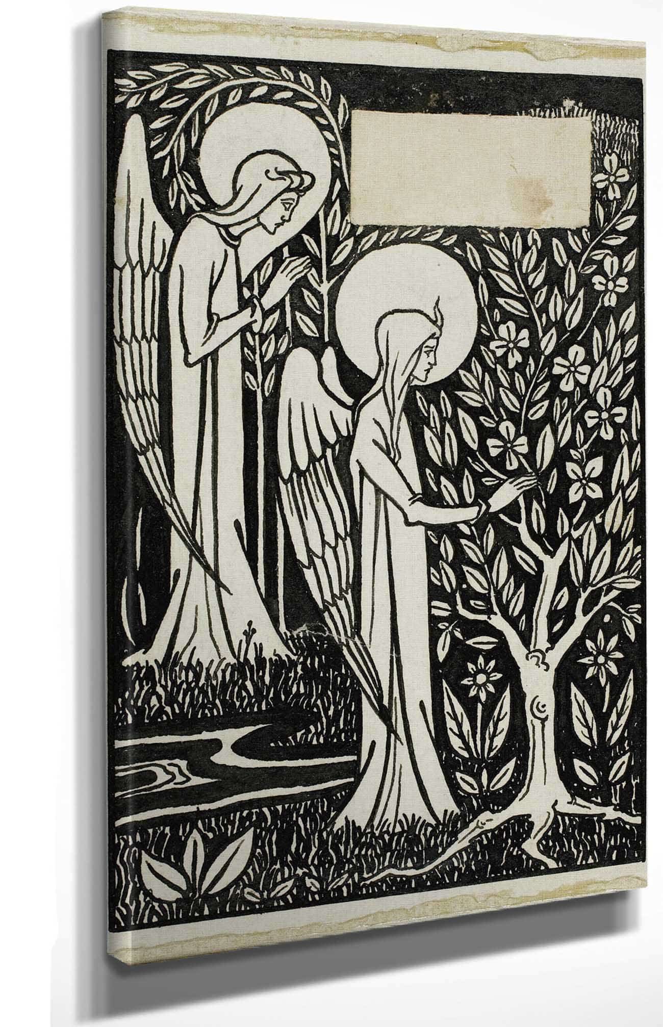 Decorative Study Two Angels by Aubrey Vincent Beardsley - Image 4