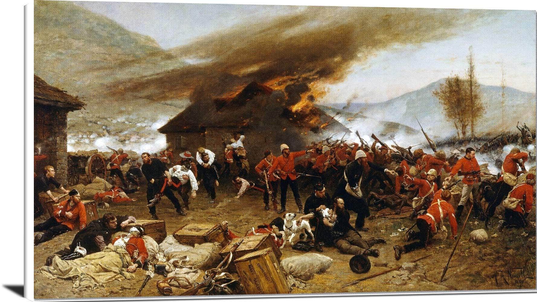 Defence Of Rorke's Drift Painting Alphonse Neuville Canvas Art