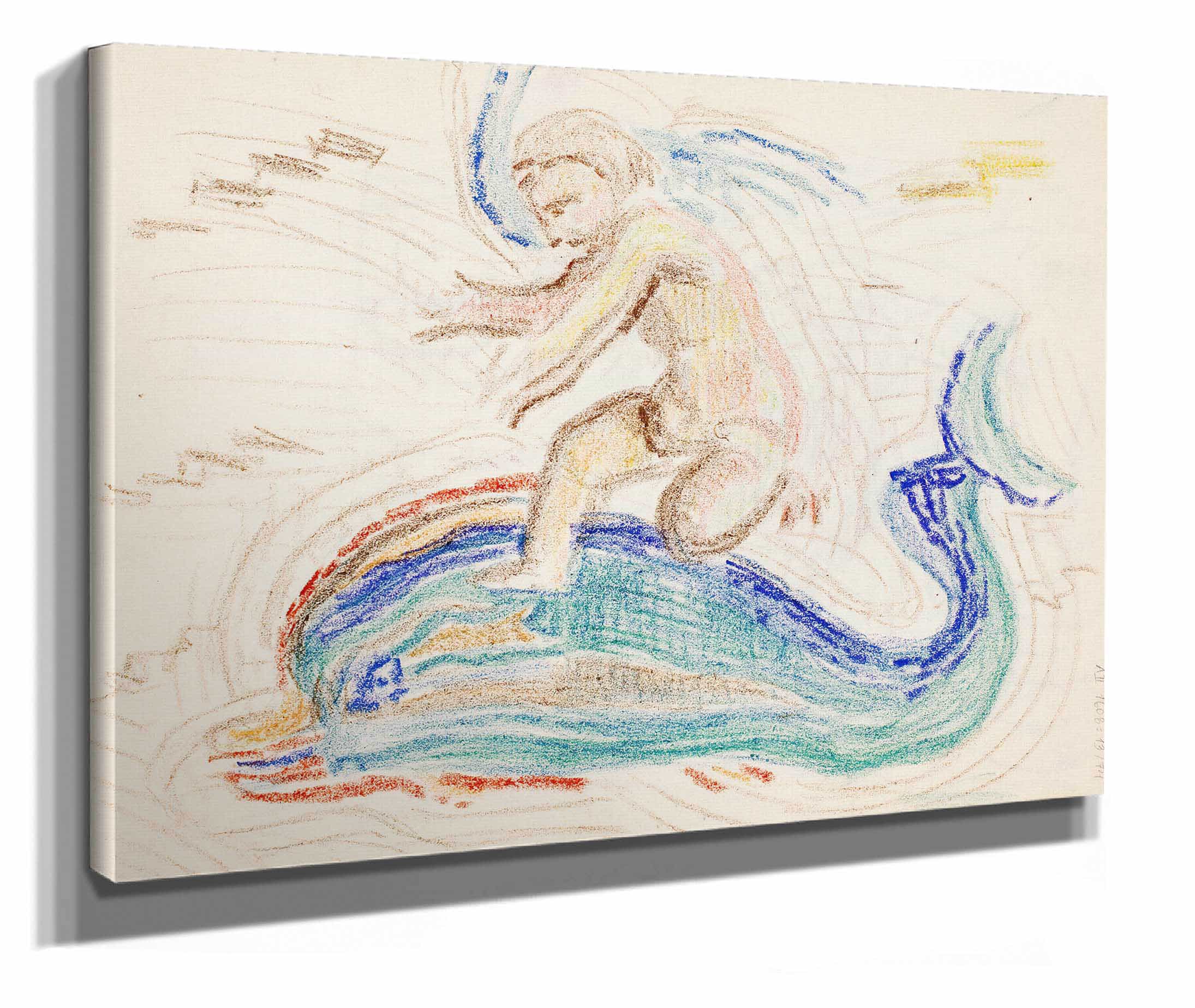 Delfiiniratsastaja Luonnos by Magnus Enckell - Image 2