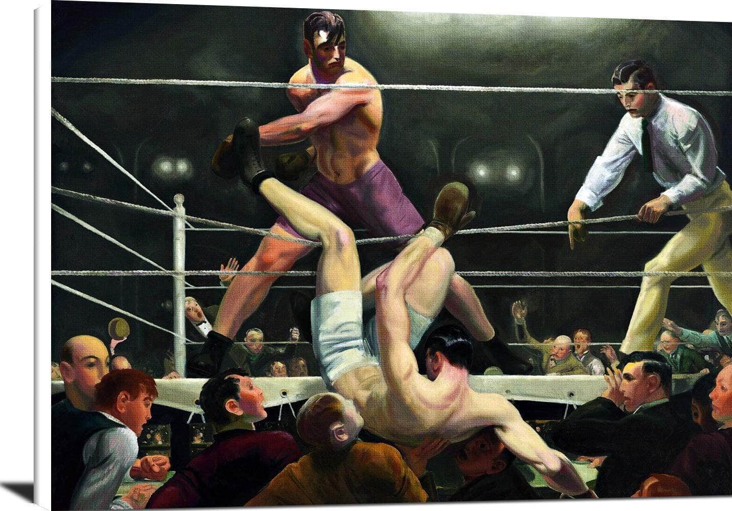Dempsey And Firpo Painting George Wesley Bellows Canvas Art