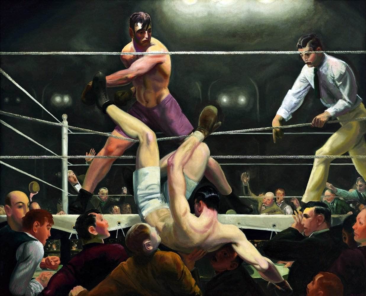 Dempsey And Firpo Painting George Wesley Bellows Canvas Art - Image 5