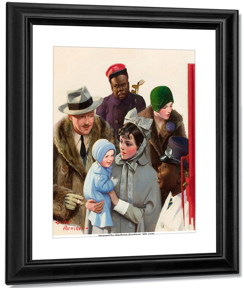 Departure At The Train Station Liberty Magazine Cover February 2 1929 By Leslie Thrasher - Image 3