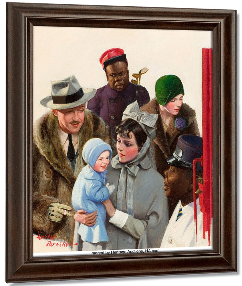 Departure At The Train Station Liberty Magazine Cover February 2 1929 By Leslie Thrasher - Image 5