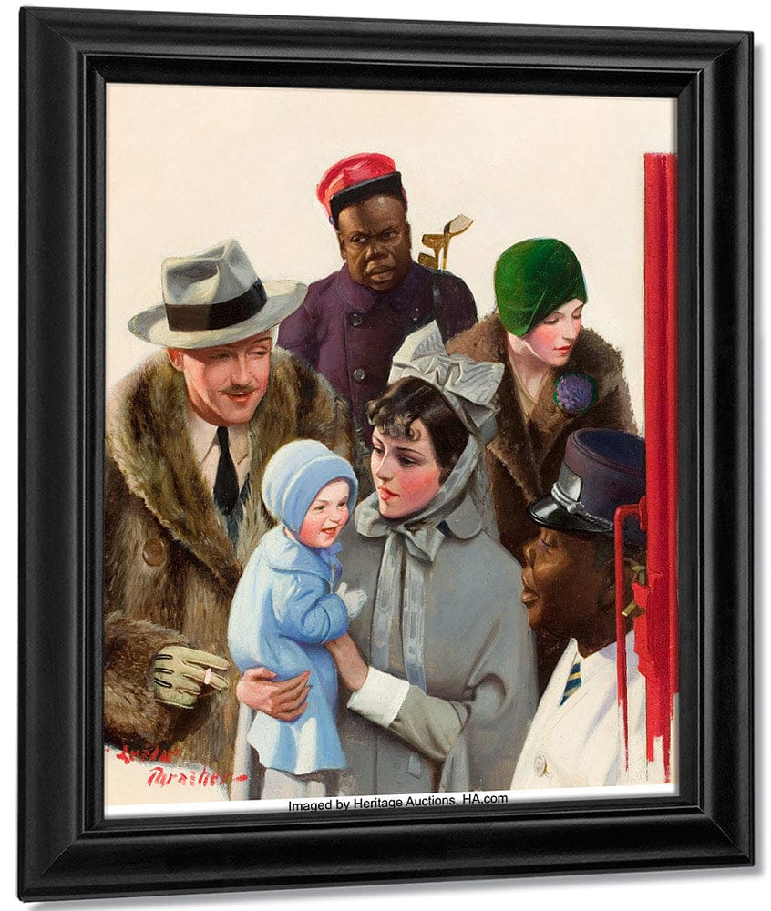 Departure At The Train Station Liberty Magazine Cover February 2 1929 By Leslie Thrasher - Image 7