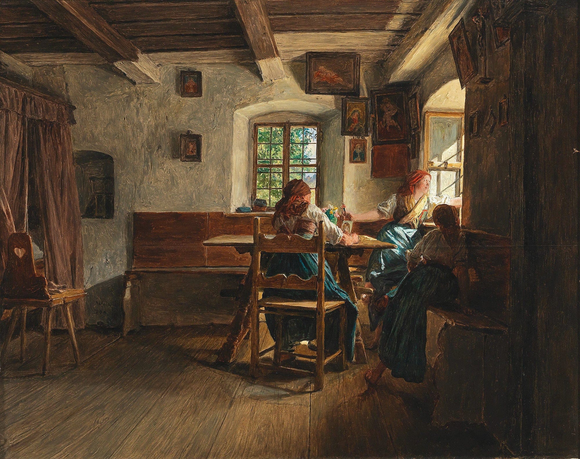 Der Abschied by Ferdinand Georg Waldmuller - Image 2