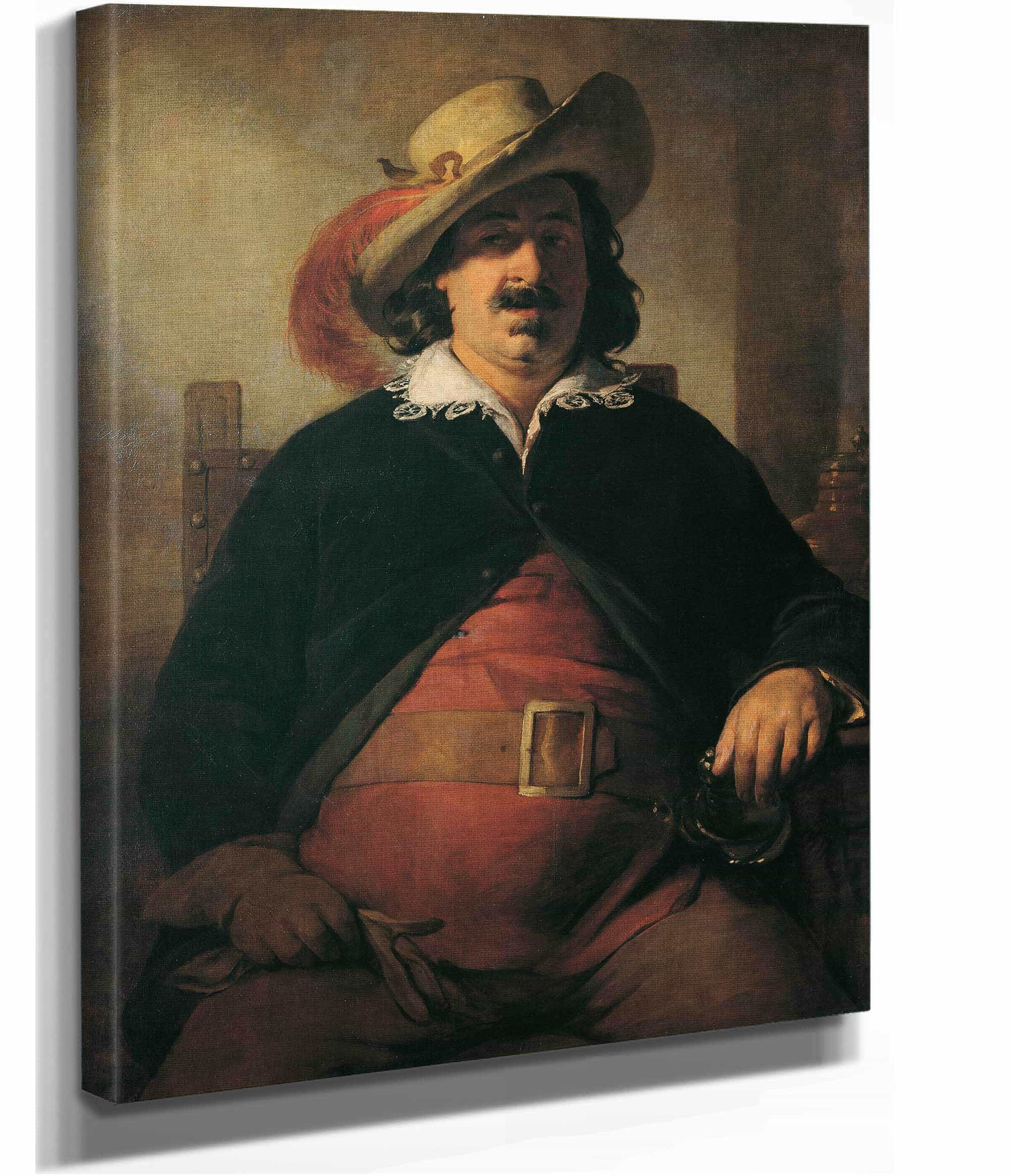 Der Landschaftsmaler Ignaz Raffalt Als Falstaff by Friedrich Von Amerling - Image 2