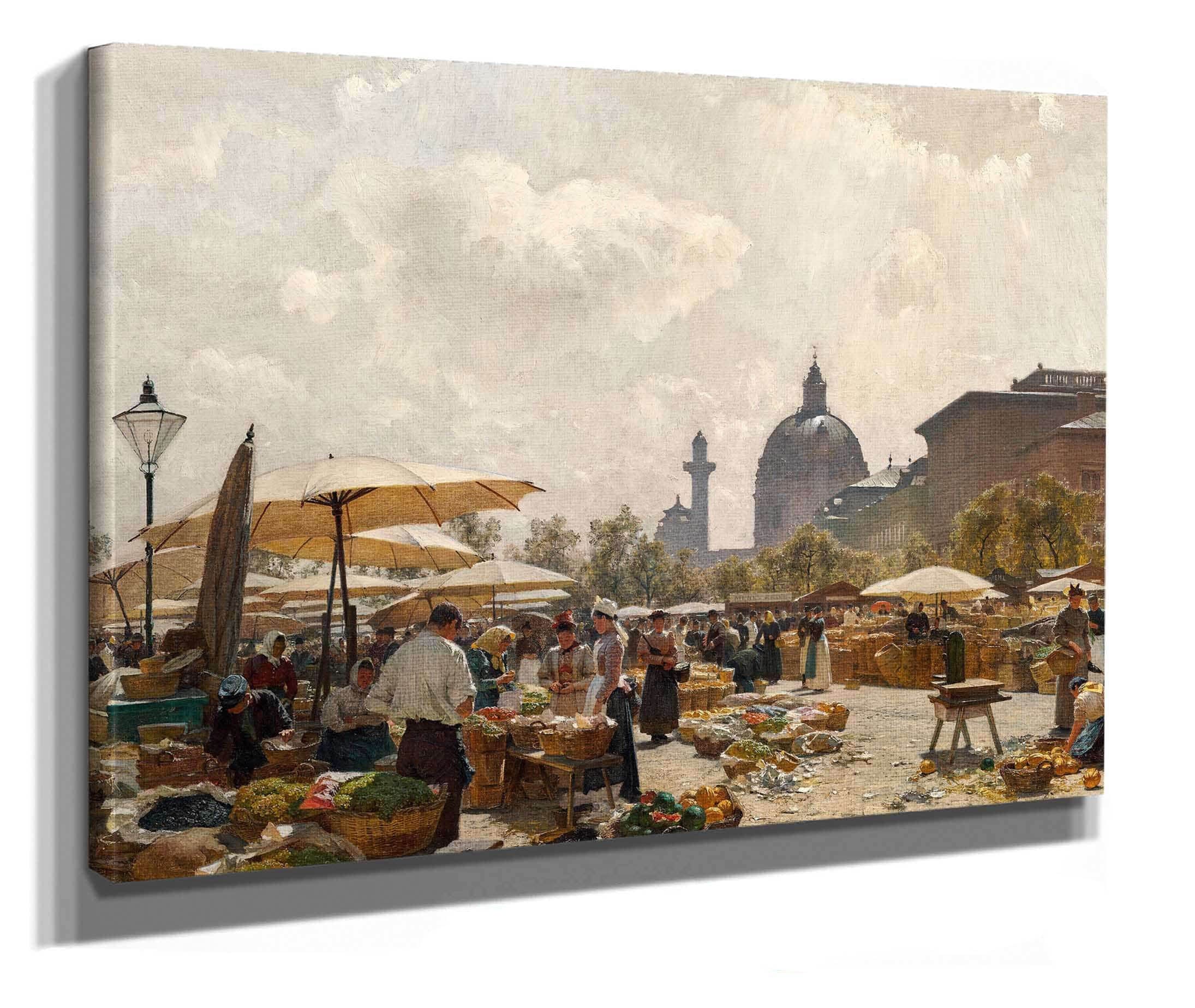 Der Naschmarkt In Wien by Carl Moll - Image 2