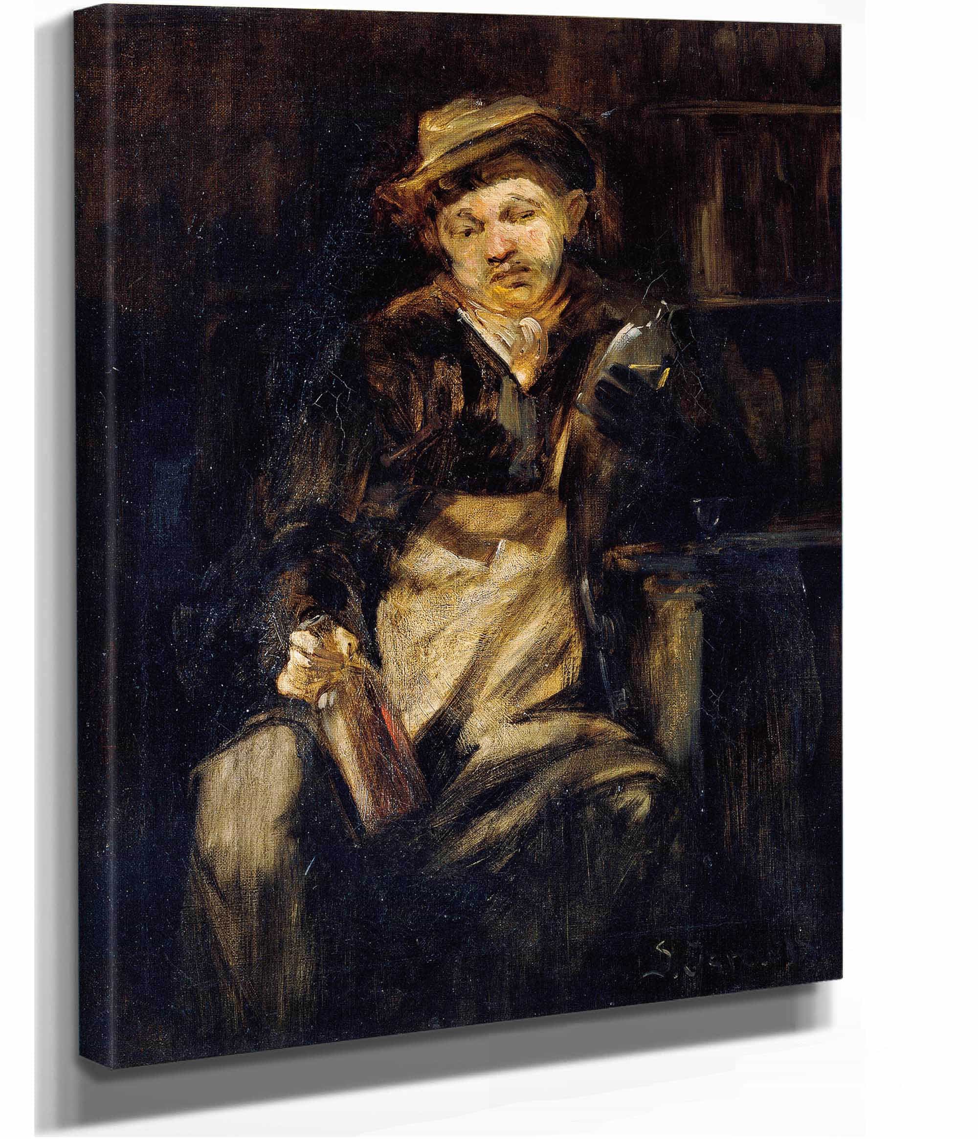 Der Trinker by Jozef Israels - Image 2