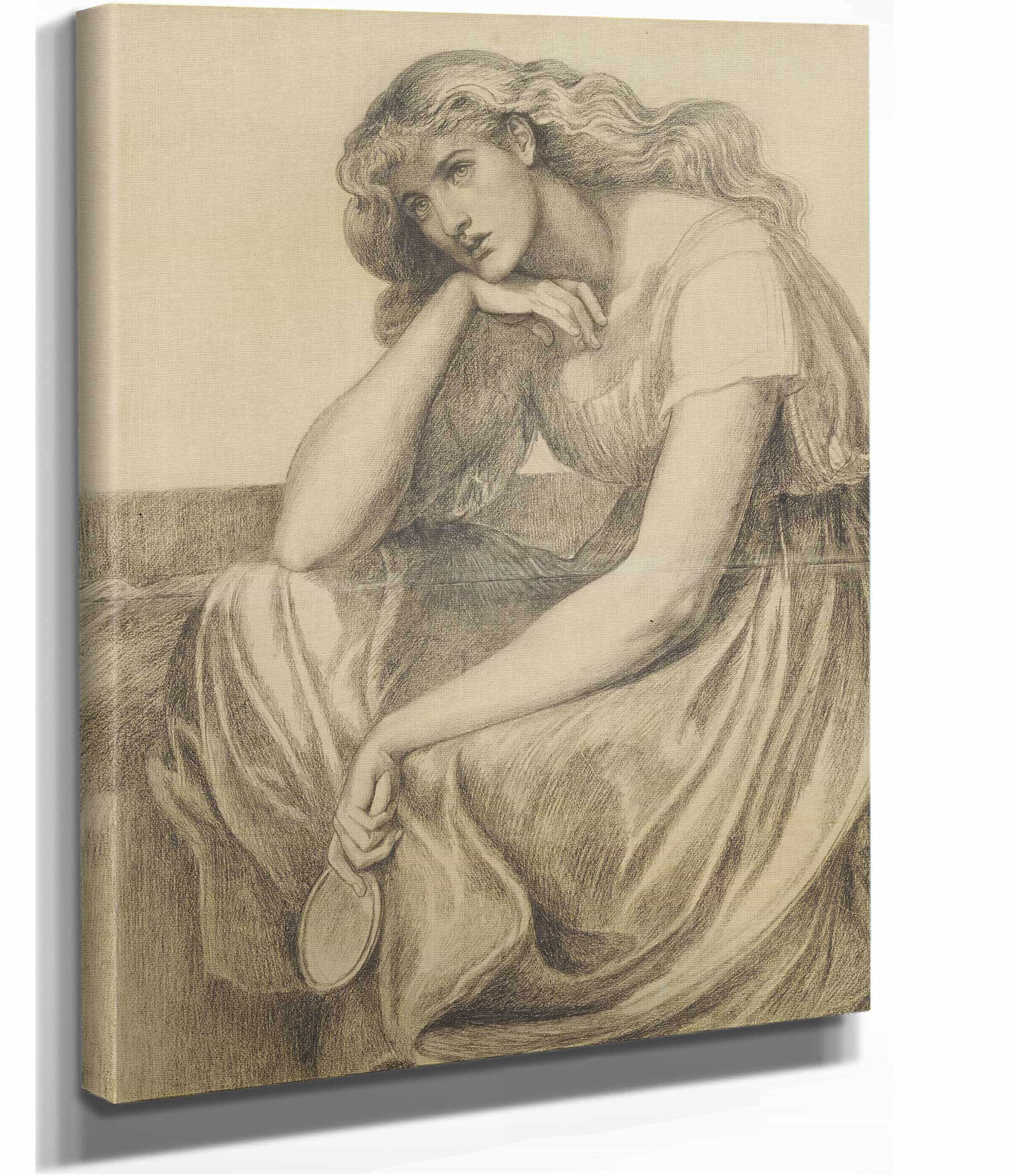 Desdemonas Death Song Drapery Study by Dante Gabriel Rossetti - Image 2