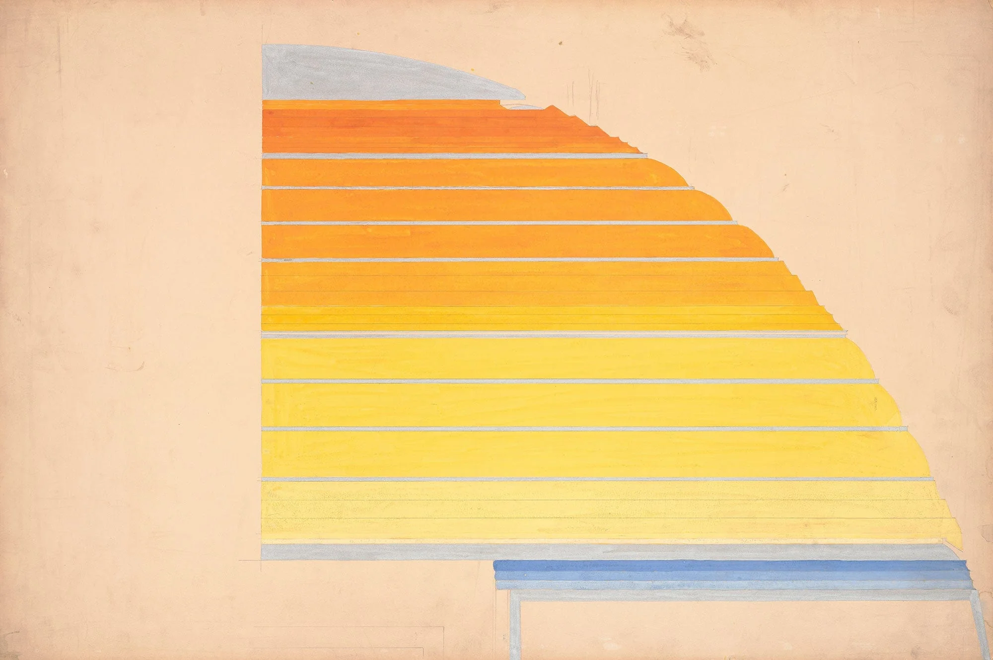 Design For Cincinnati Union Terminal Study For The Color Treatment Of The Ceiling by Winold Reiss