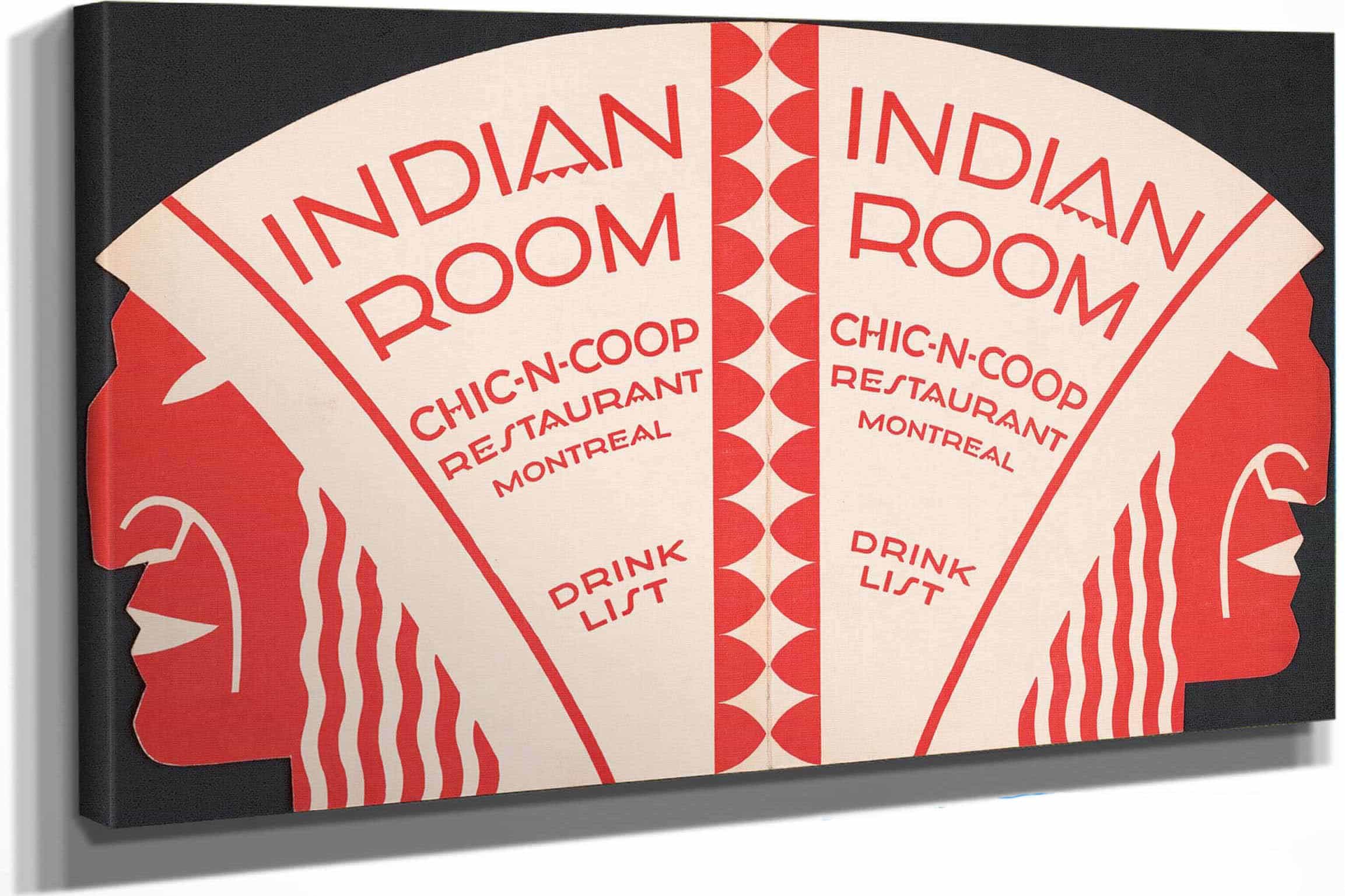 Designs For Indian Room Chic N Coop Restaurant Montreal Canada by Winold Reiss
