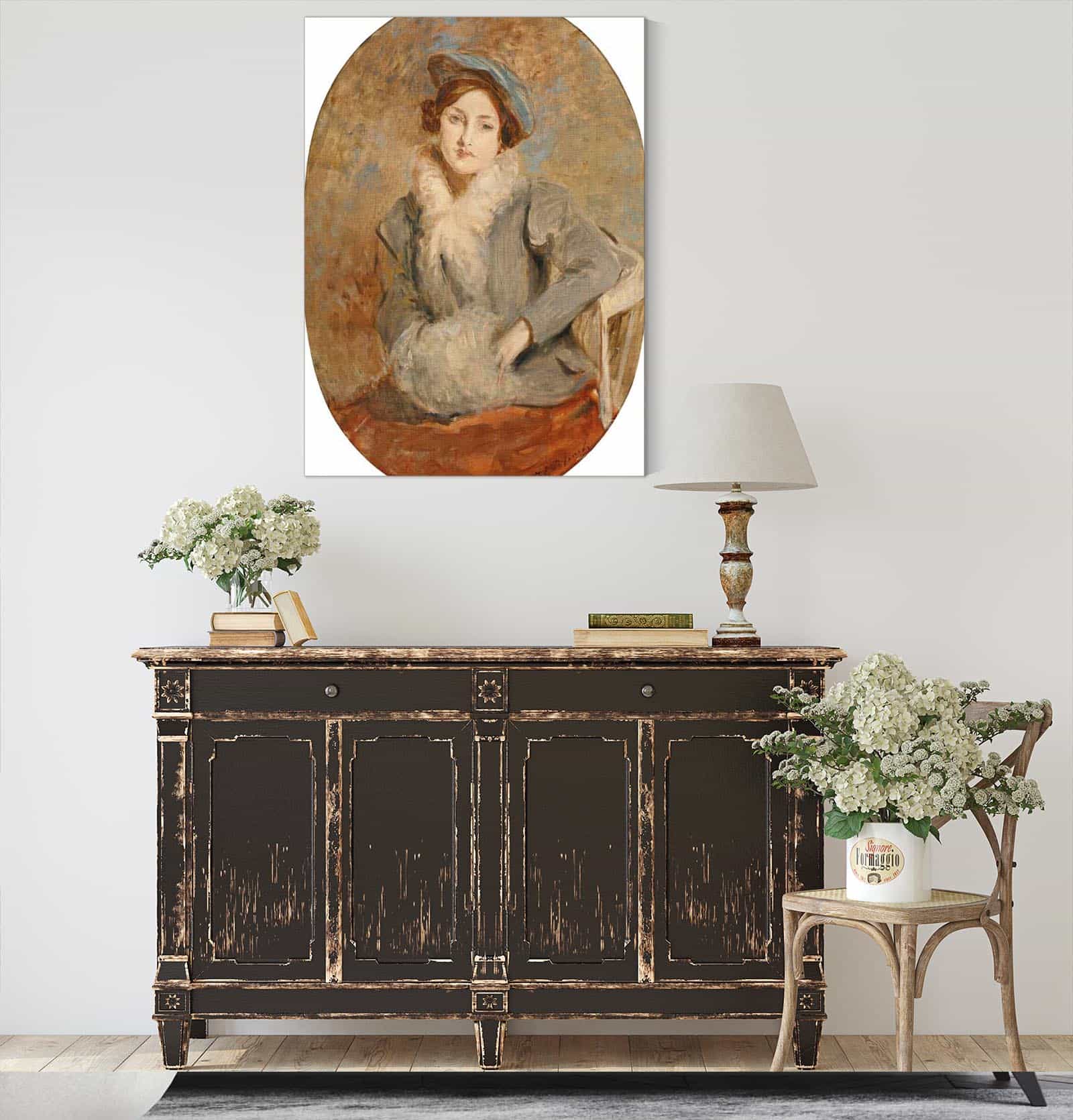 Desiree Manfred With A Muff by Jacques Emile Blanche - Image 4