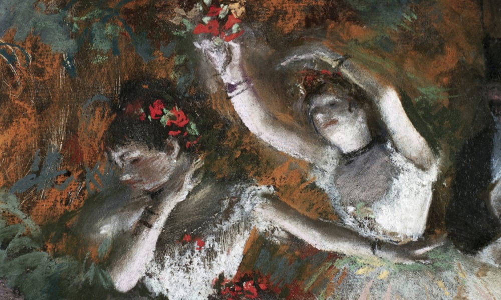 Detail Of Ballerinas From The Rehearsal By Edgar Degas - Image 7