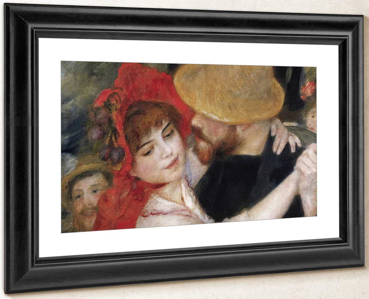 Detail Of Dancing Couple From Le Bal A Bougival 1 By Pierre Auguste Renoir - Image 4