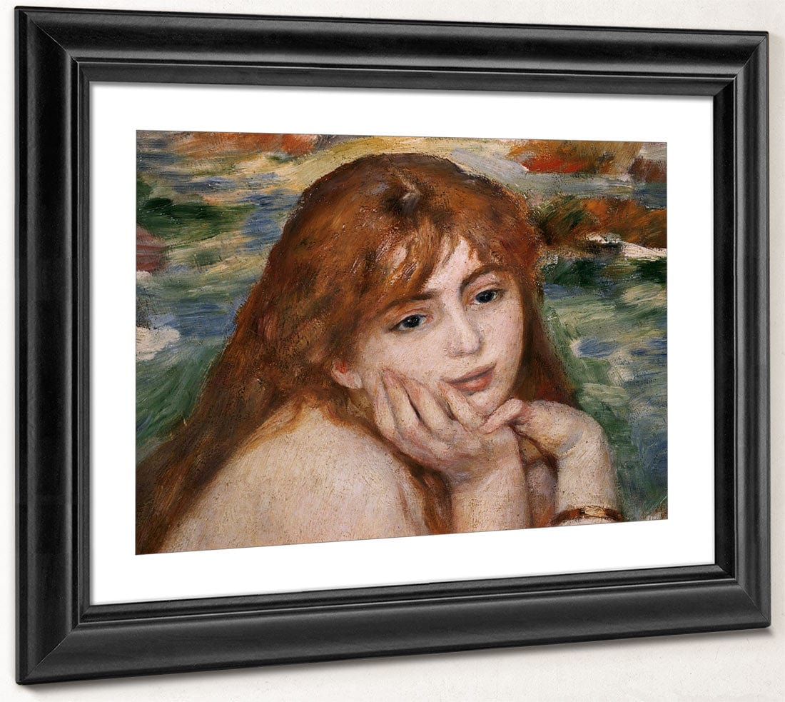 Detail Of Female Figure's Head From Seated Bather 1 By Pierre Auguste Renoir - Image 2