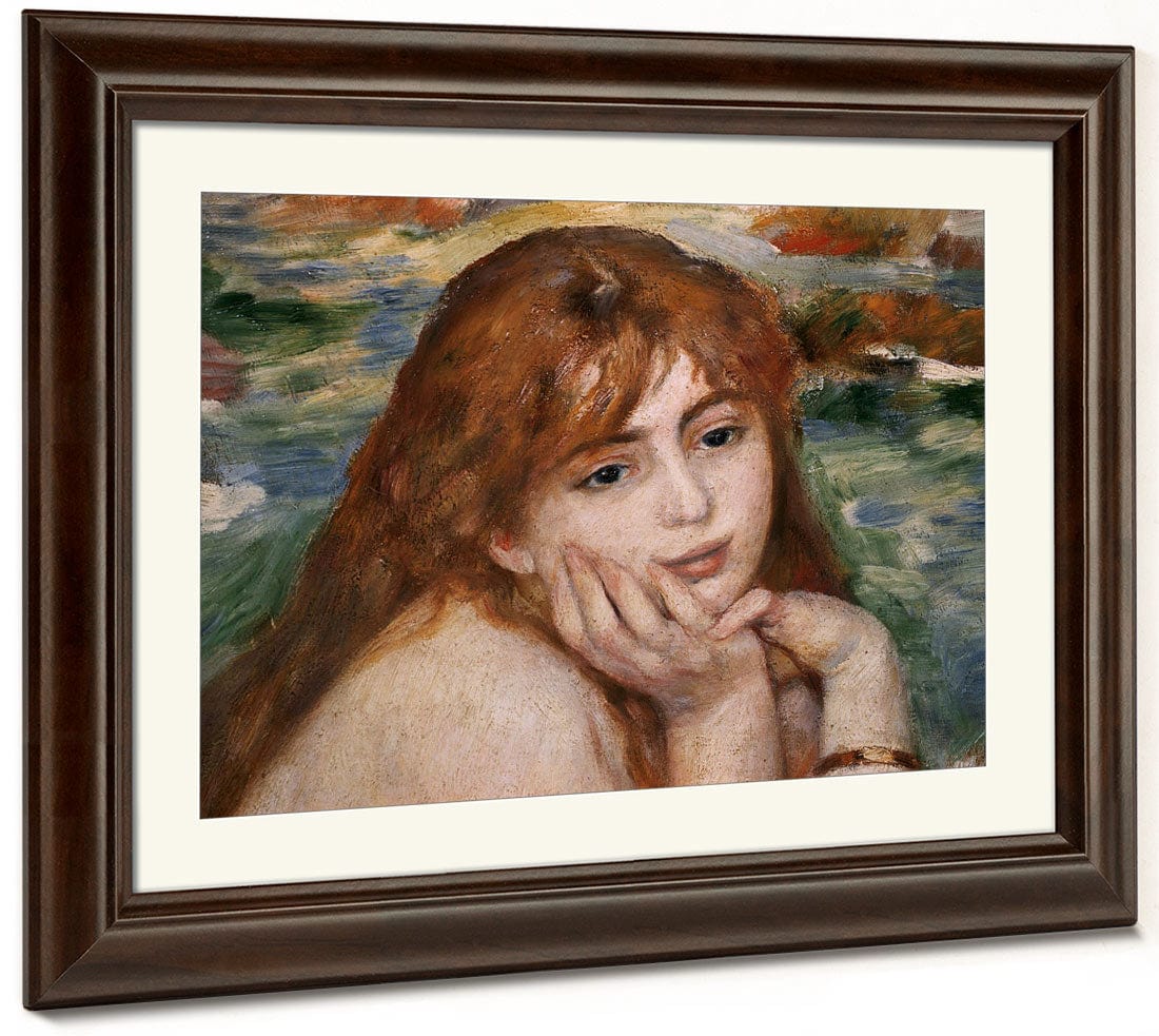 Detail Of Female Figure's Head From Seated Bather By Pierre Auguste Renoir - Image 3
