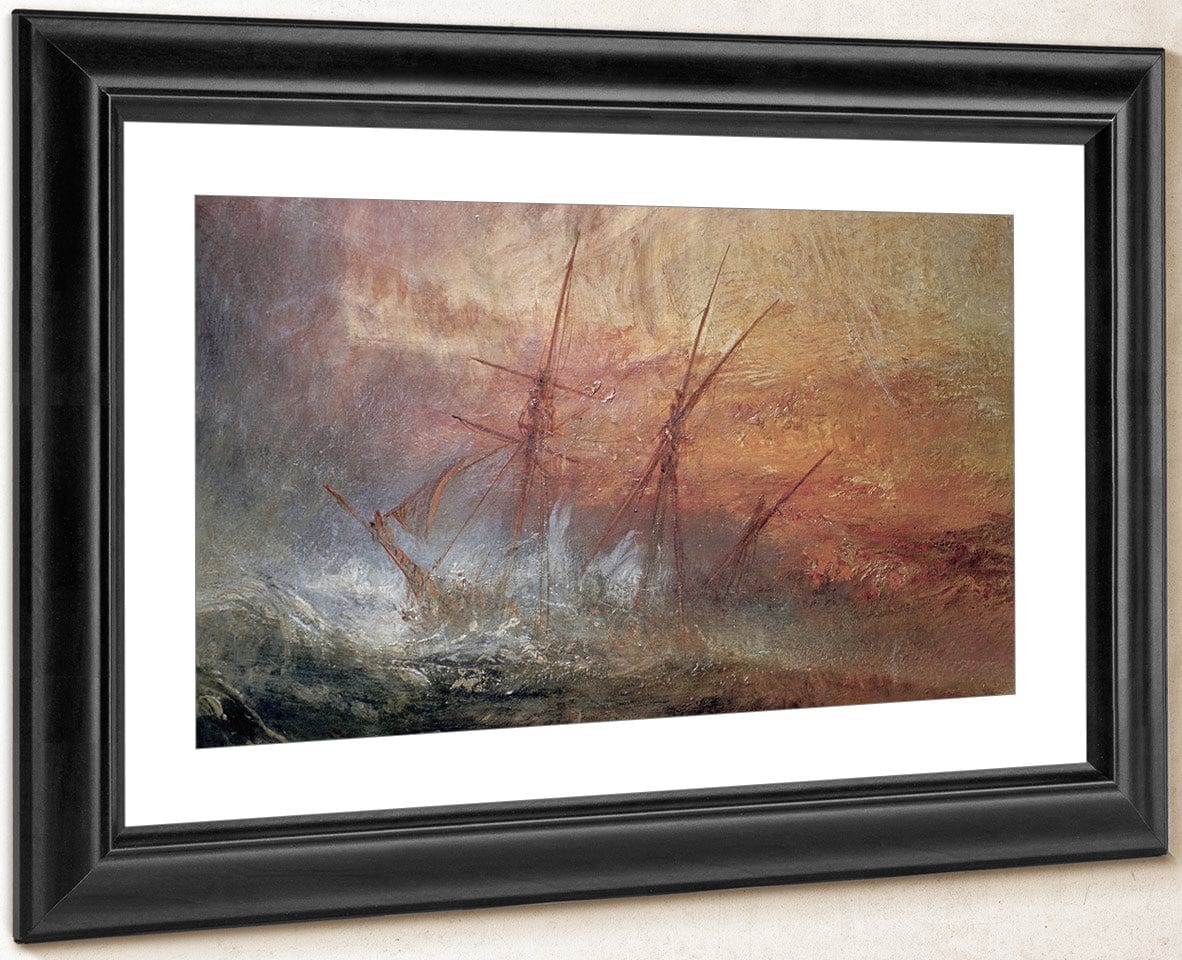 Detail Of Sailing Ship From The Slave Ship By Joseph Mallord William Turner - Image 4