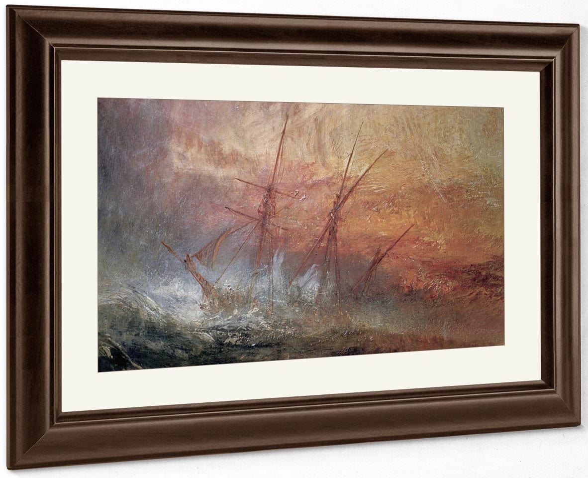 Detail Of Sailing Ship From The Slave Ship By Joseph Mallord William Turner - Image 5