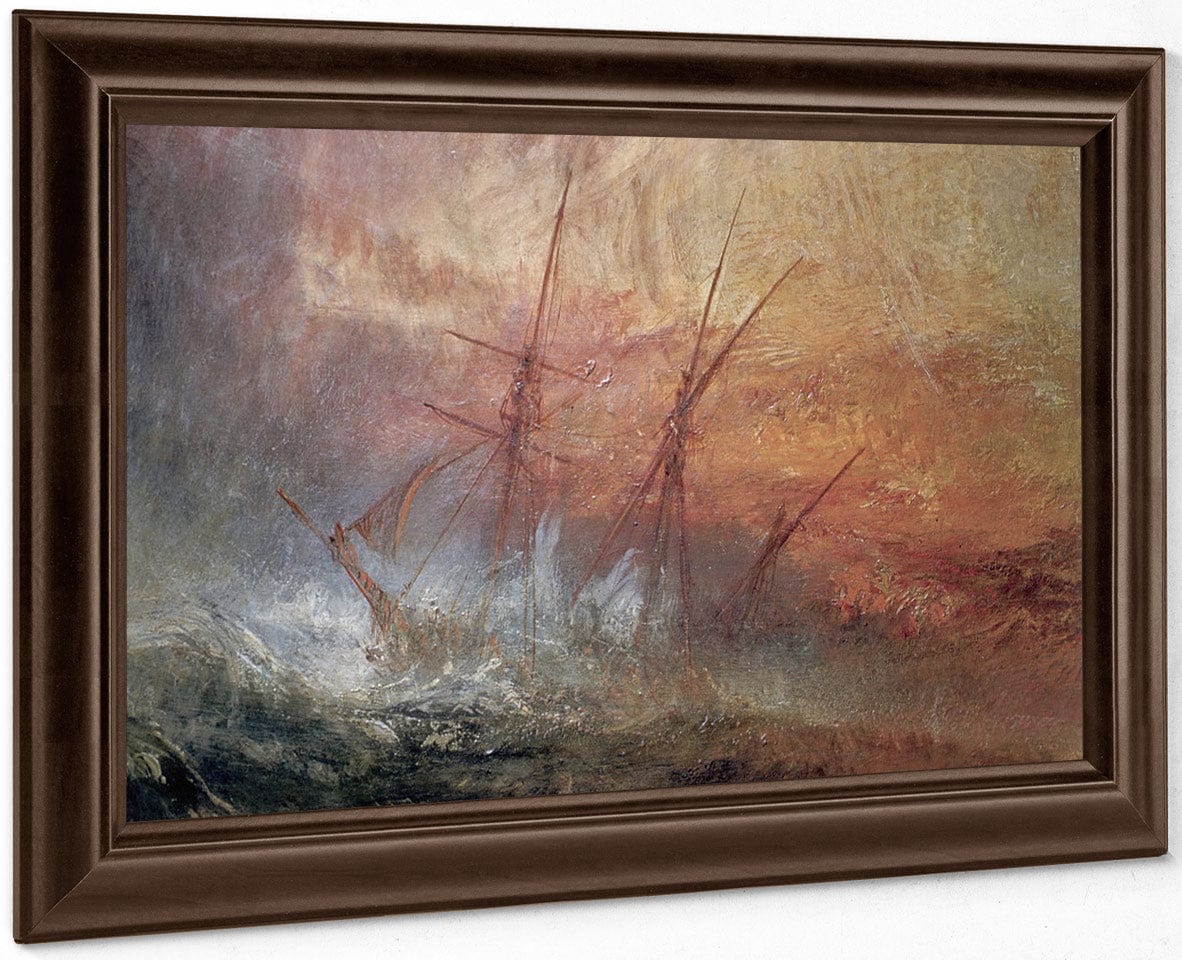 Detail Of Sailing Ship From The Slave Ship By Joseph Mallord William Turner - Image 6