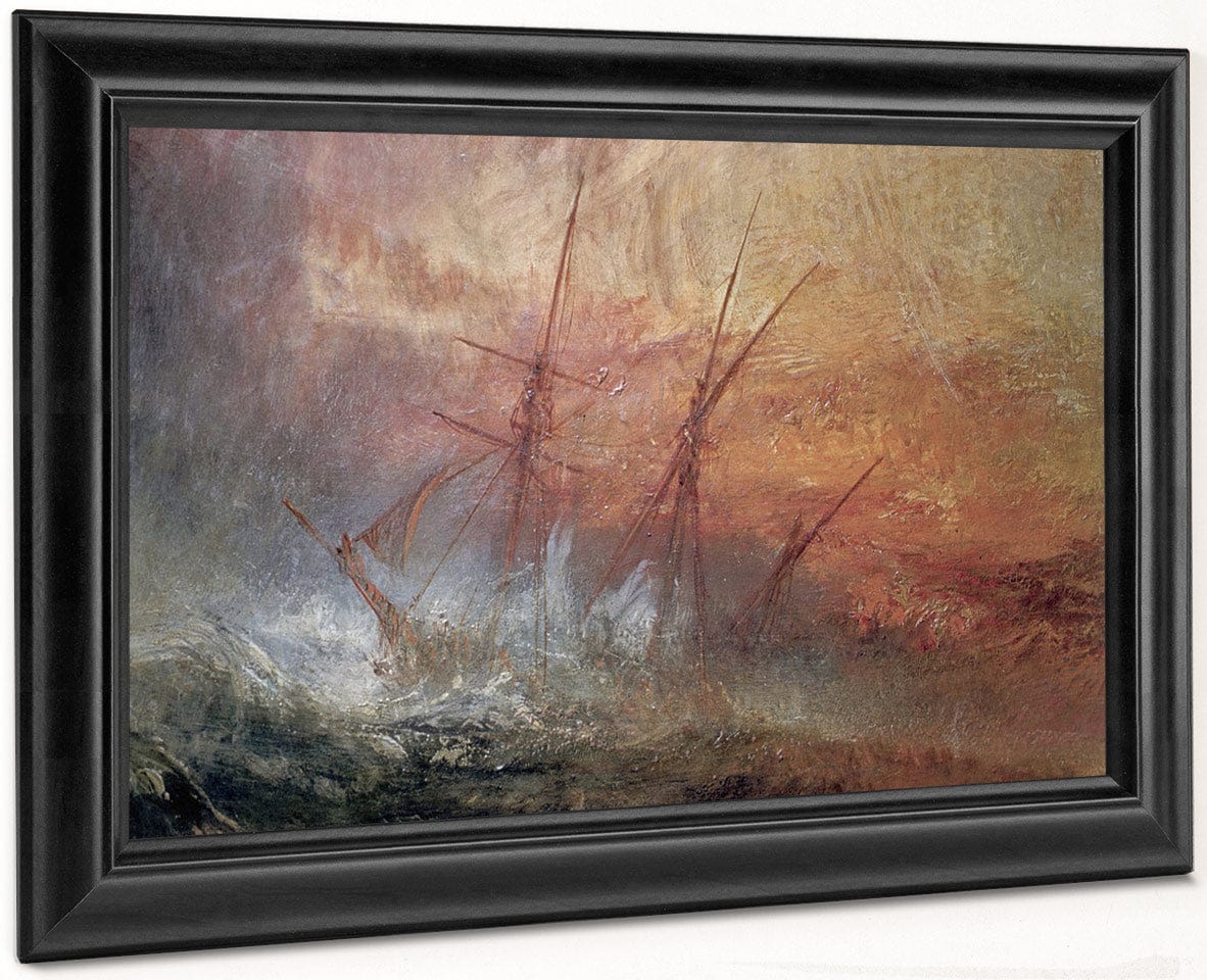 Detail Of Sailing Ship From The Slave Ship By Joseph Mallord William Turner - Image 8