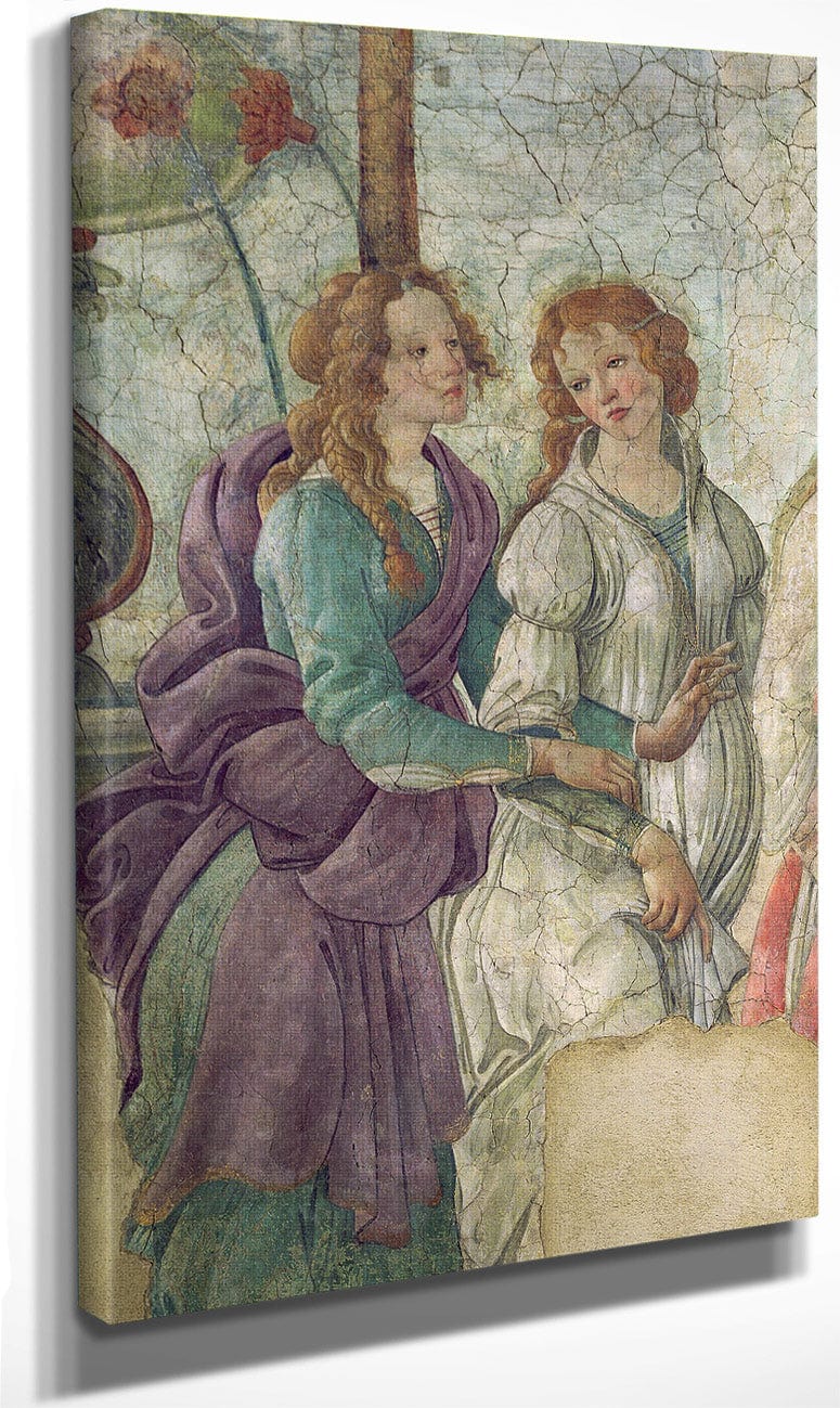 Detail Of Venus And The Graces Offering Gifts To A Young Girl By Sandro Botticelli