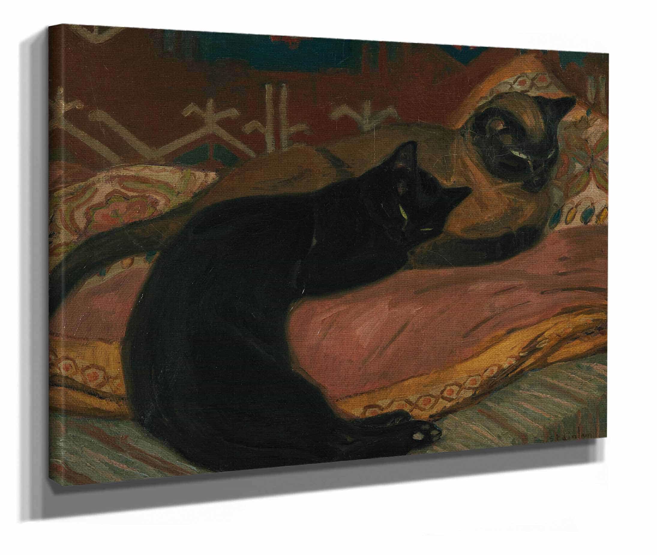 Deux Chats Couches Sur Un Canape by Theophile Alexandre Steinlen - Image 2