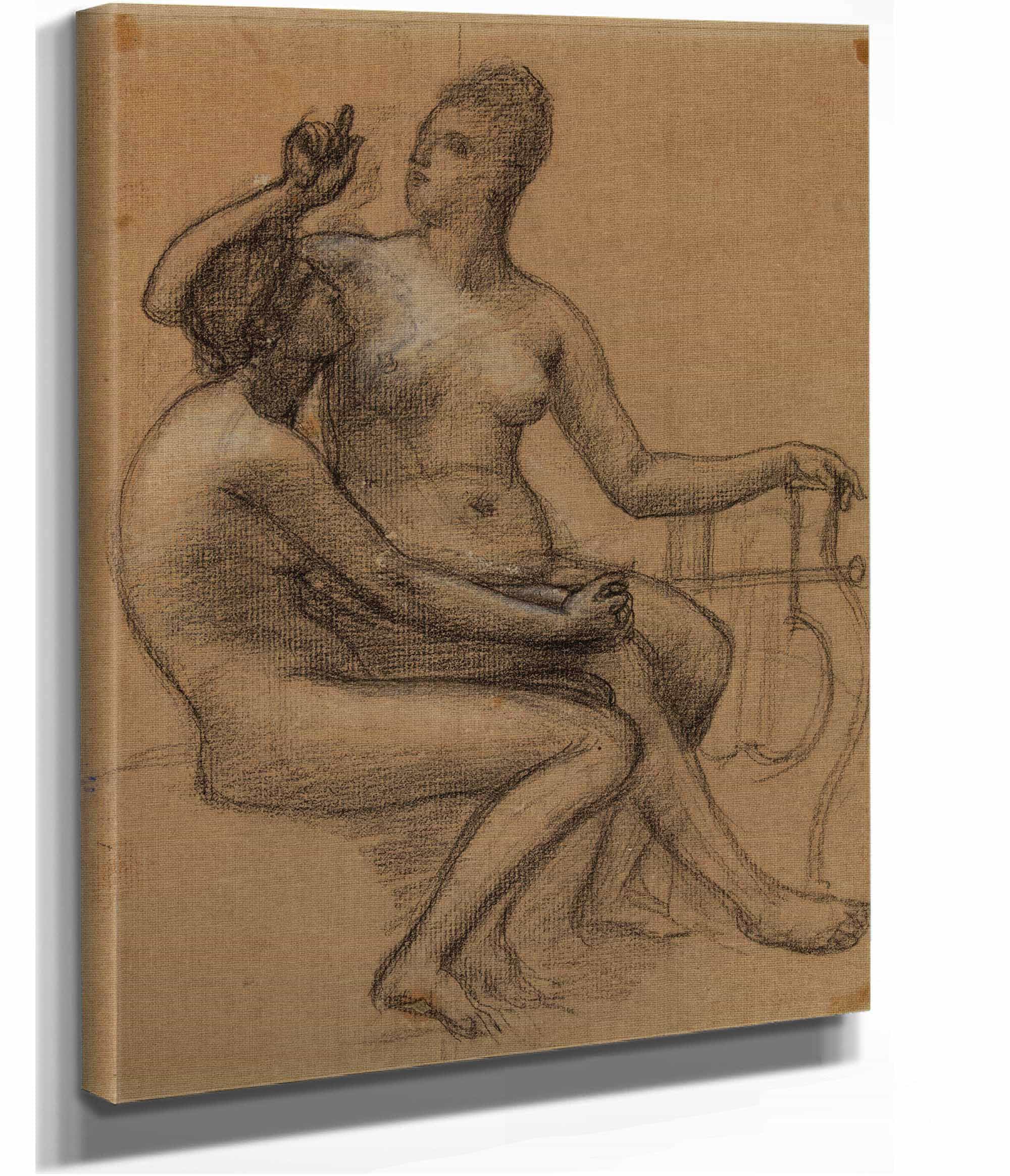 Deux Femmes Nues Assises by Pierre Puvis De Chavannes - Image 2