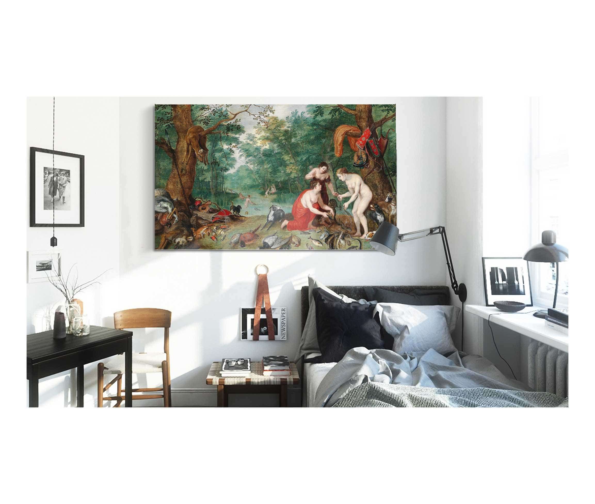 Diana And Her Nymphs Fishing S by Jan Brueghel The Younger - Image 3
