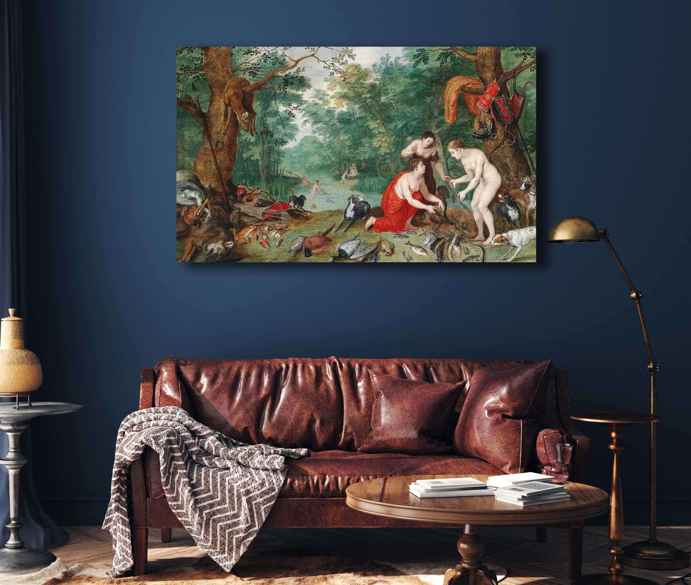 Diana And Her Nymphs Fishing S by Jan Brueghel The Younger - Image 4