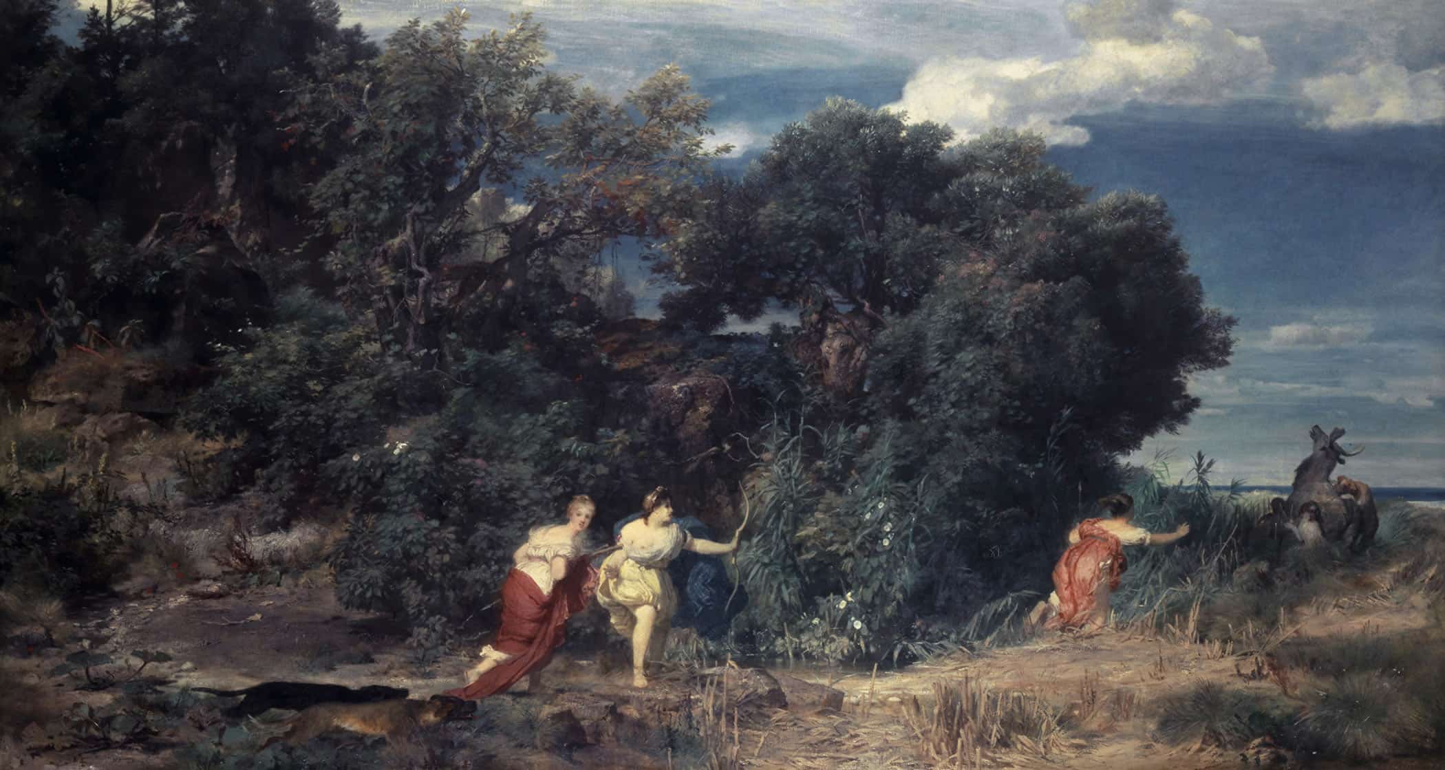 Dianas Hunt by Arnold Bocklin - Image 2