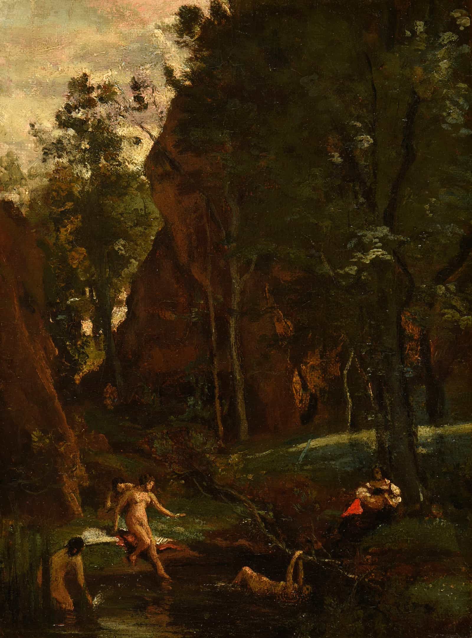 Diane Au Bain by Jean Baptiste Camille Corot
