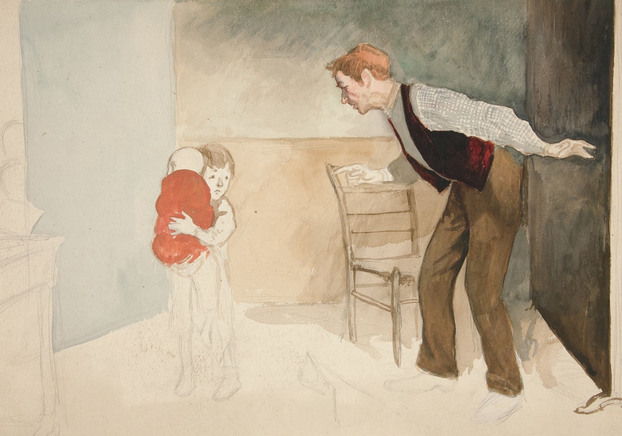 Dickens Christmas Stories You Bad Boy Said Mr Teterby by Edwin Austin Abbey - Image 2