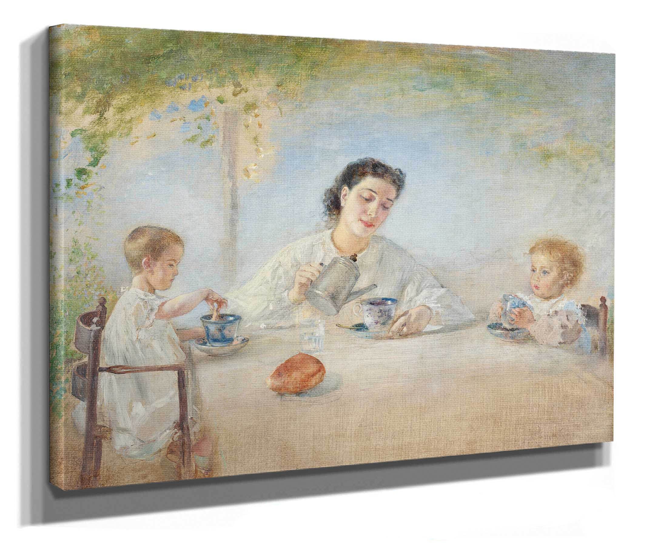 Die Familie Des Kunstlers Beim Fruhstuck by Anton Romako - Image 2