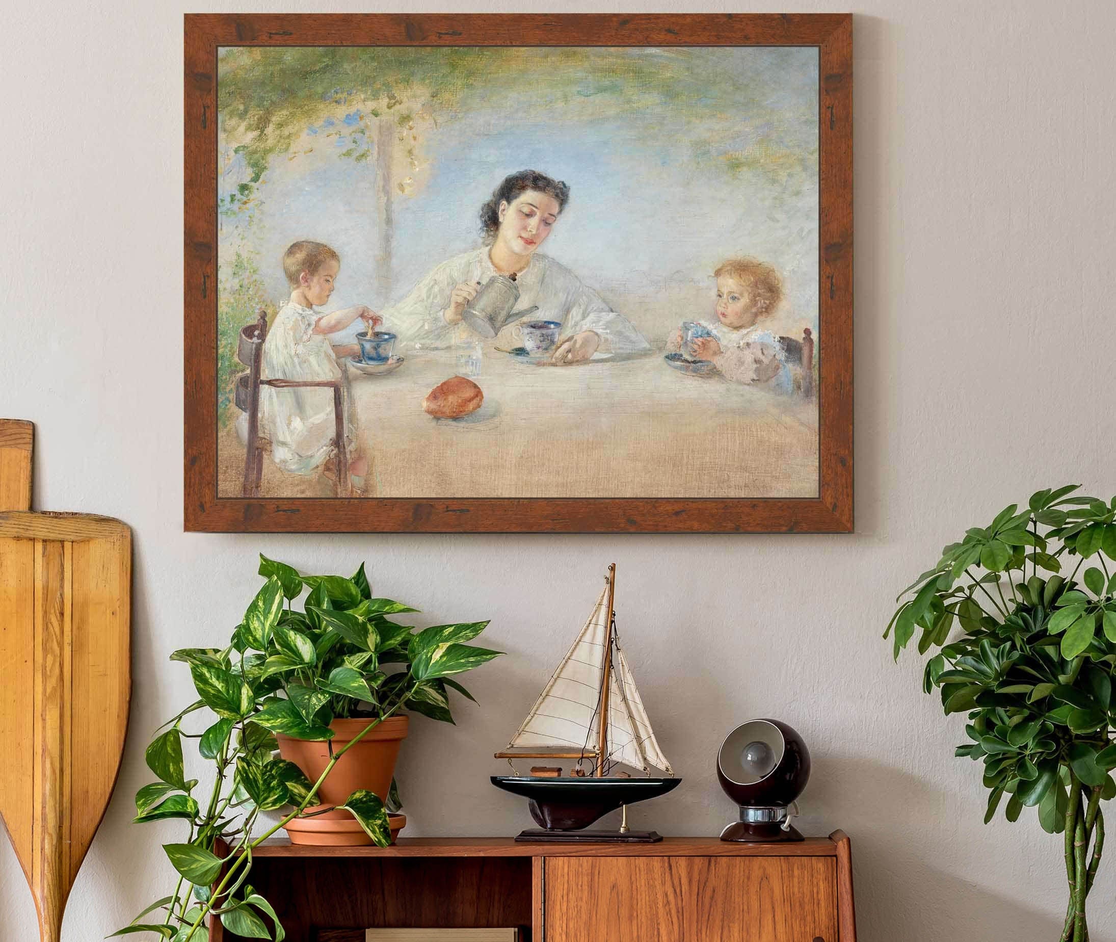 Die Familie Des Kunstlers Beim Fruhstuck by Anton Romako - Image 3