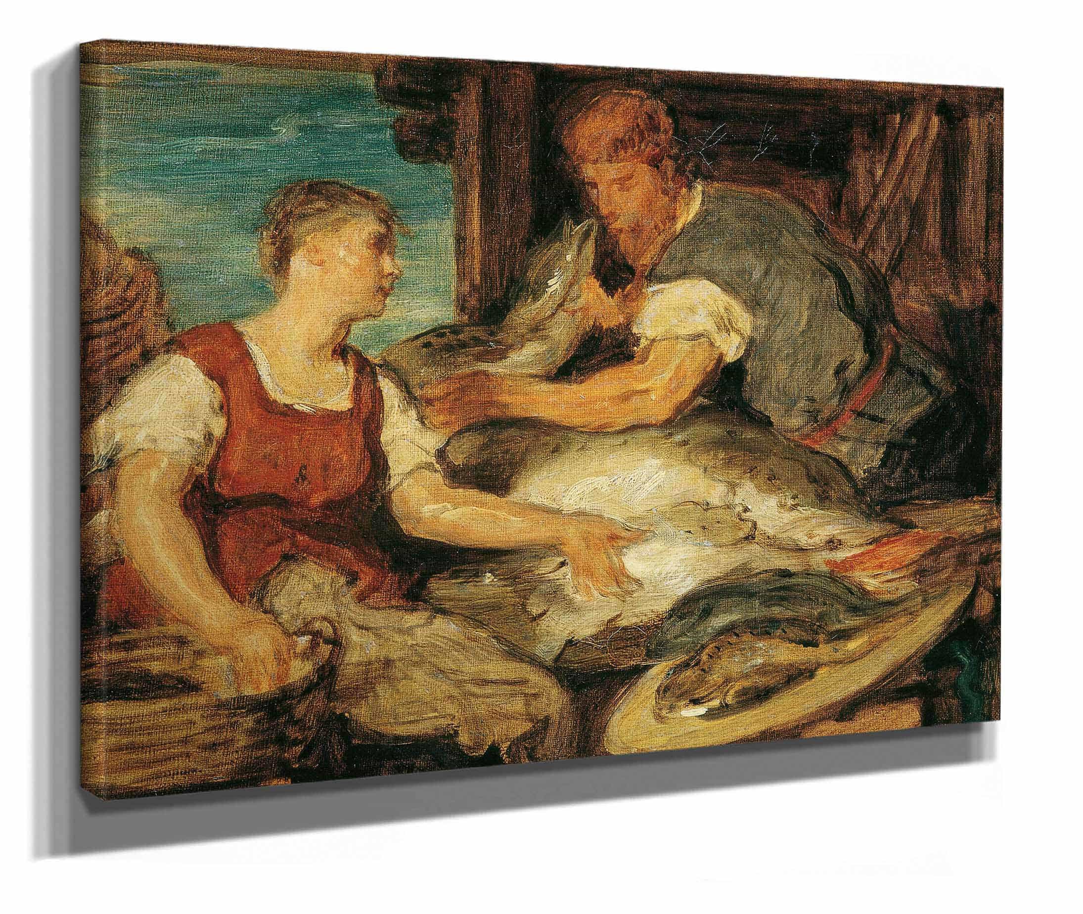 Die Fischverkauferin by Hans Canon - Image 2