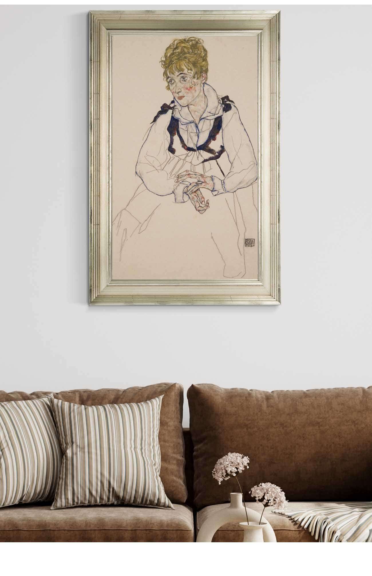 Die Frau Des Kunstlers Sitzend Edith Schiele by Egon Schiele - Image 5