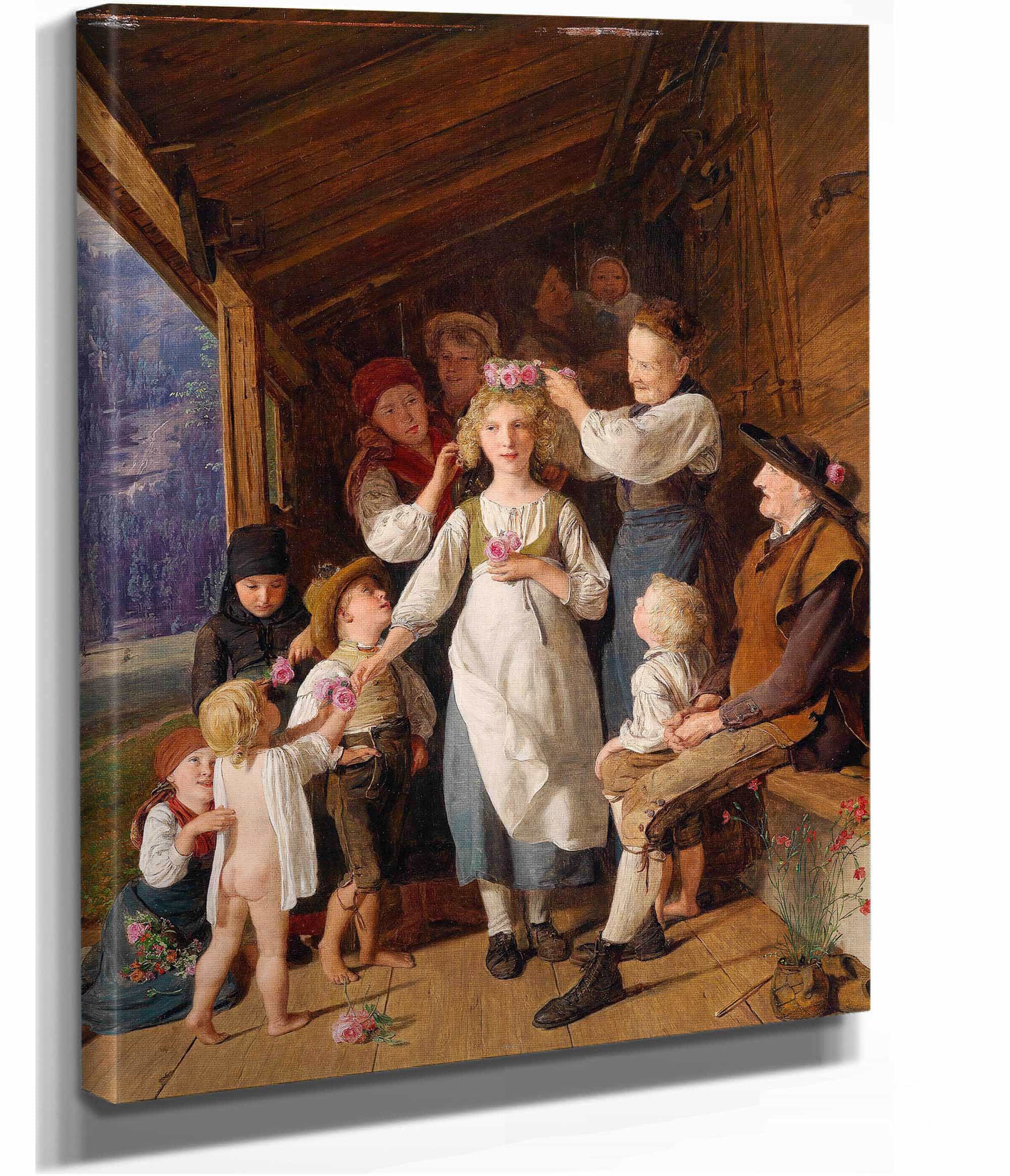 Die Kranzljungfer by Ferdinand Georg Waldmuller - Image 2