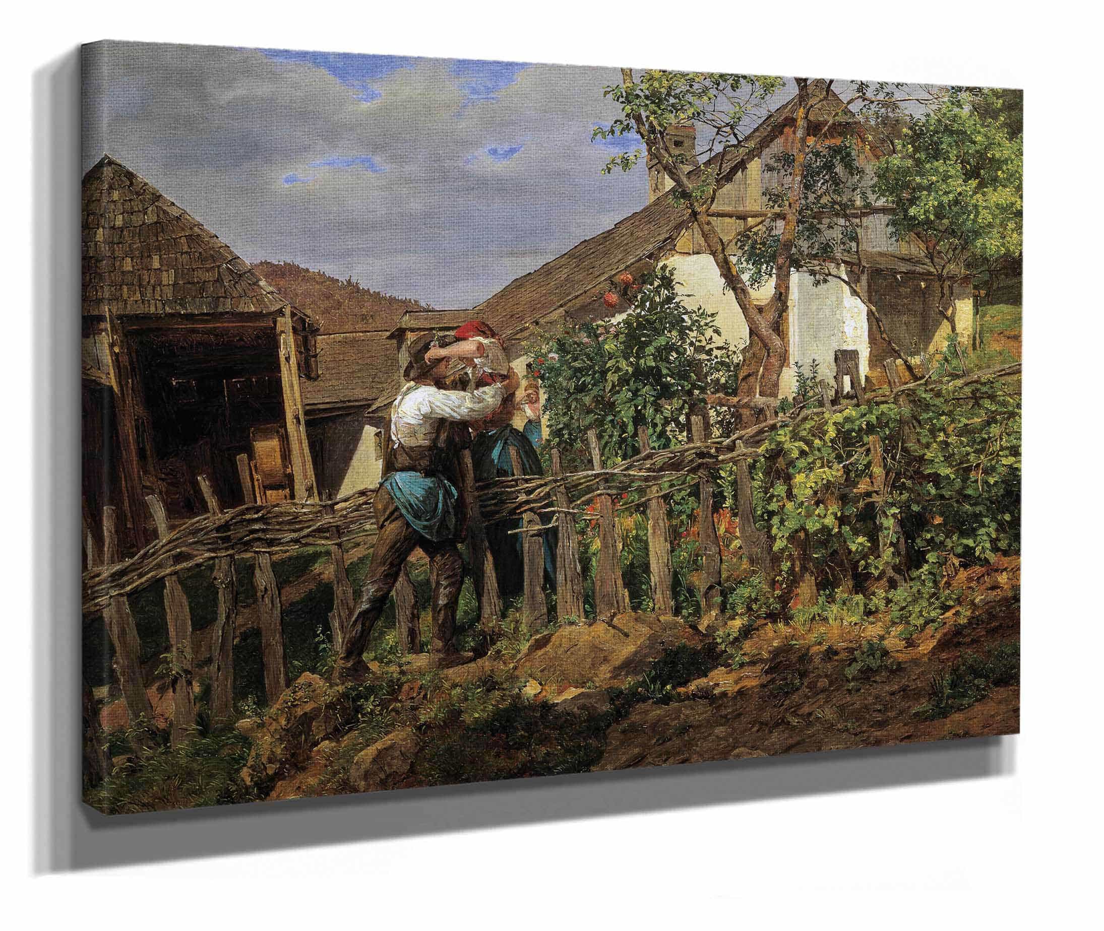 Die Nachbarn by Ferdinand Georg Waldmuller