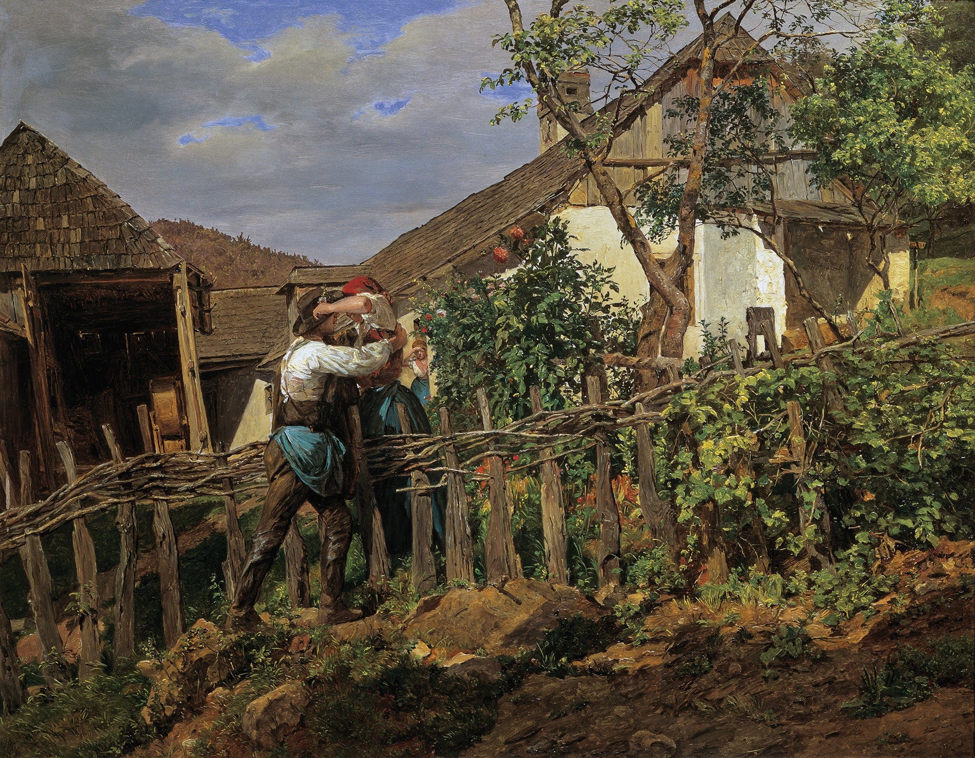 Die Nachbarn by Ferdinand Georg Waldmuller - Image 2