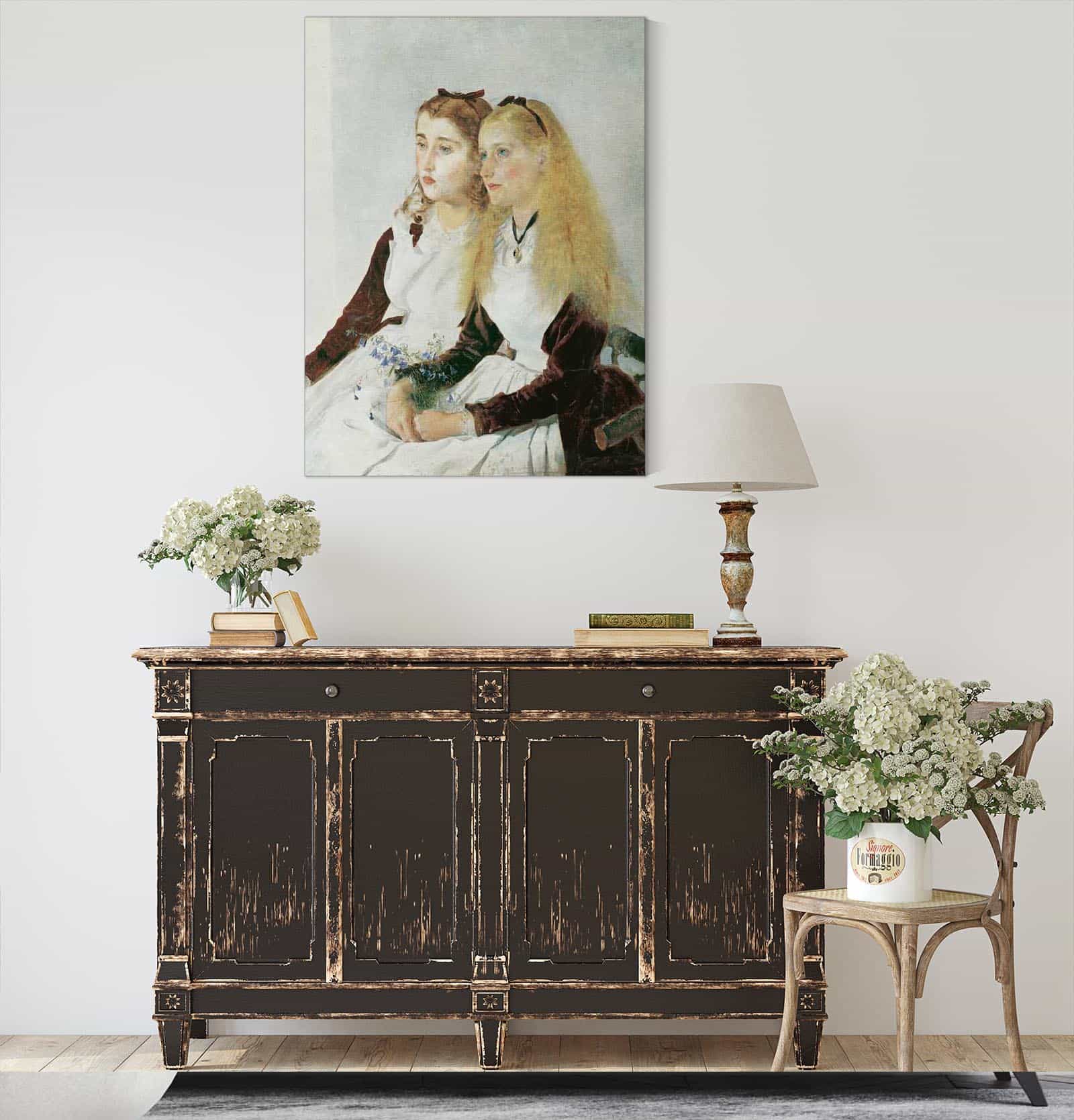 Die Nichten Des Kunstlers Elisabeth Und Maja by Anton Romako - Image 4