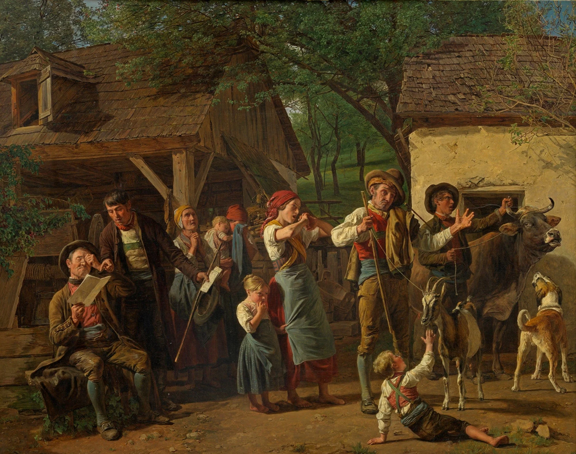 Die Pfandung by Ferdinand Georg Waldmuller - Image 2
