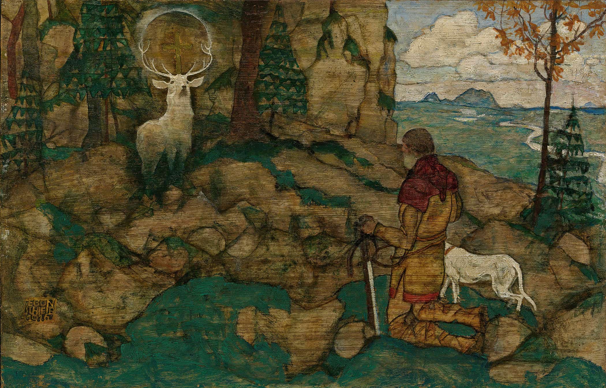 Die Vision Des Heiligen Hubertus The Vision Of St Hubert by Egon Schiele - Image 2