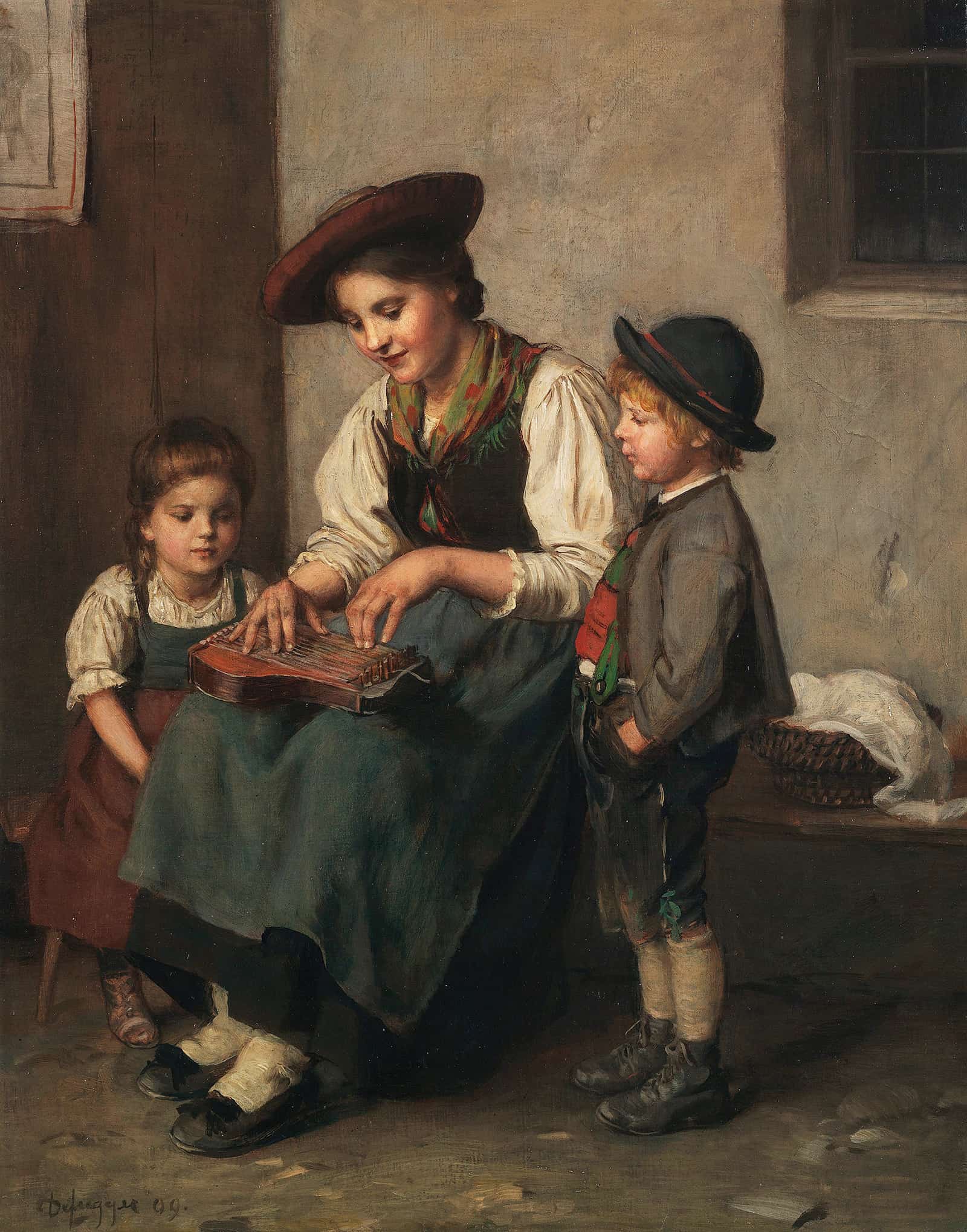 Die Zitherspielerin by Franz Von Defregger