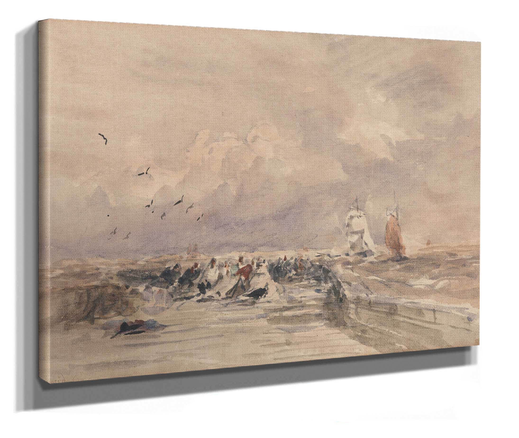 Dieppe Pier Stiff Breeze by David Cox - Image 2