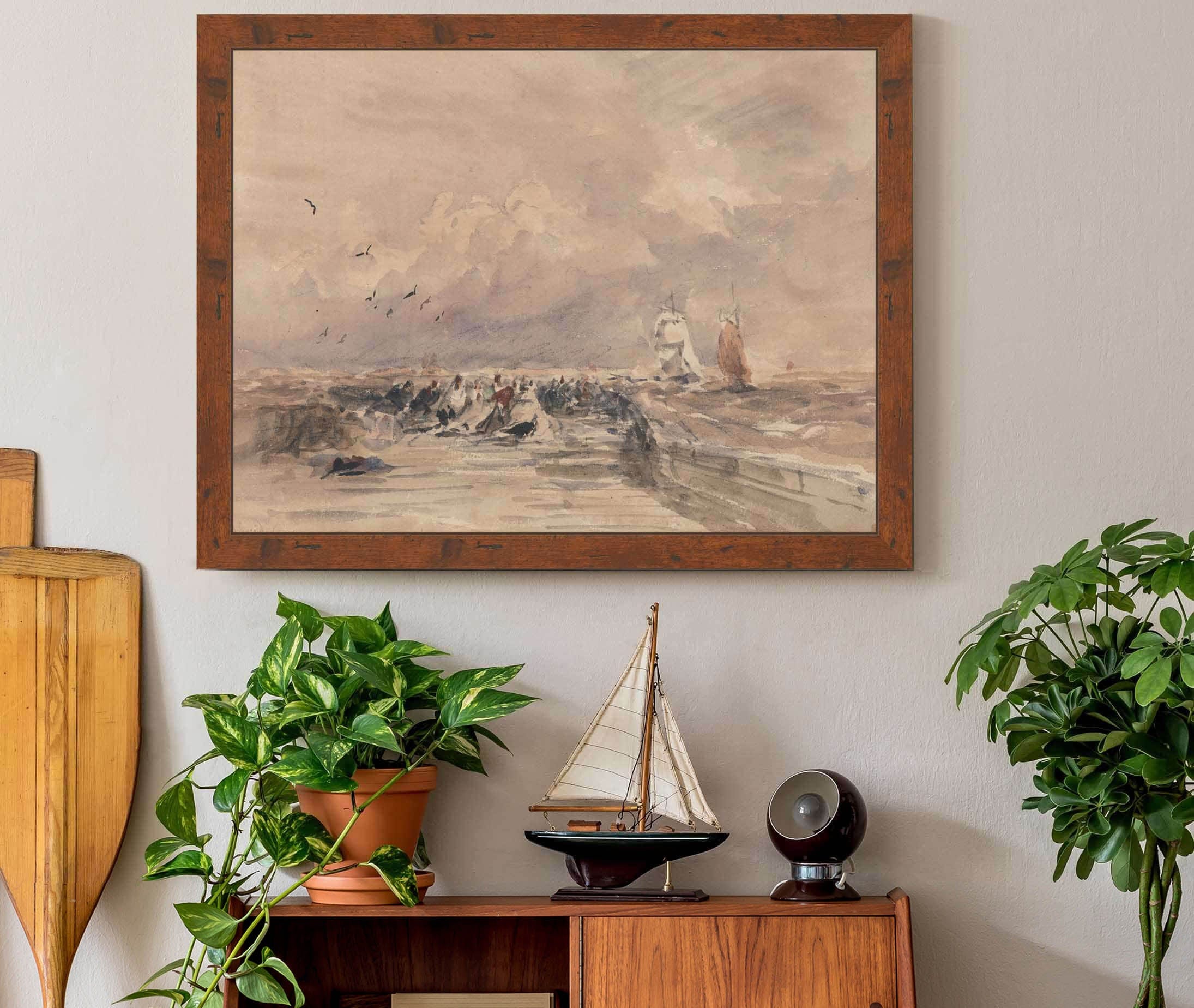 Dieppe Pier Stiff Breeze by David Cox - Image 3