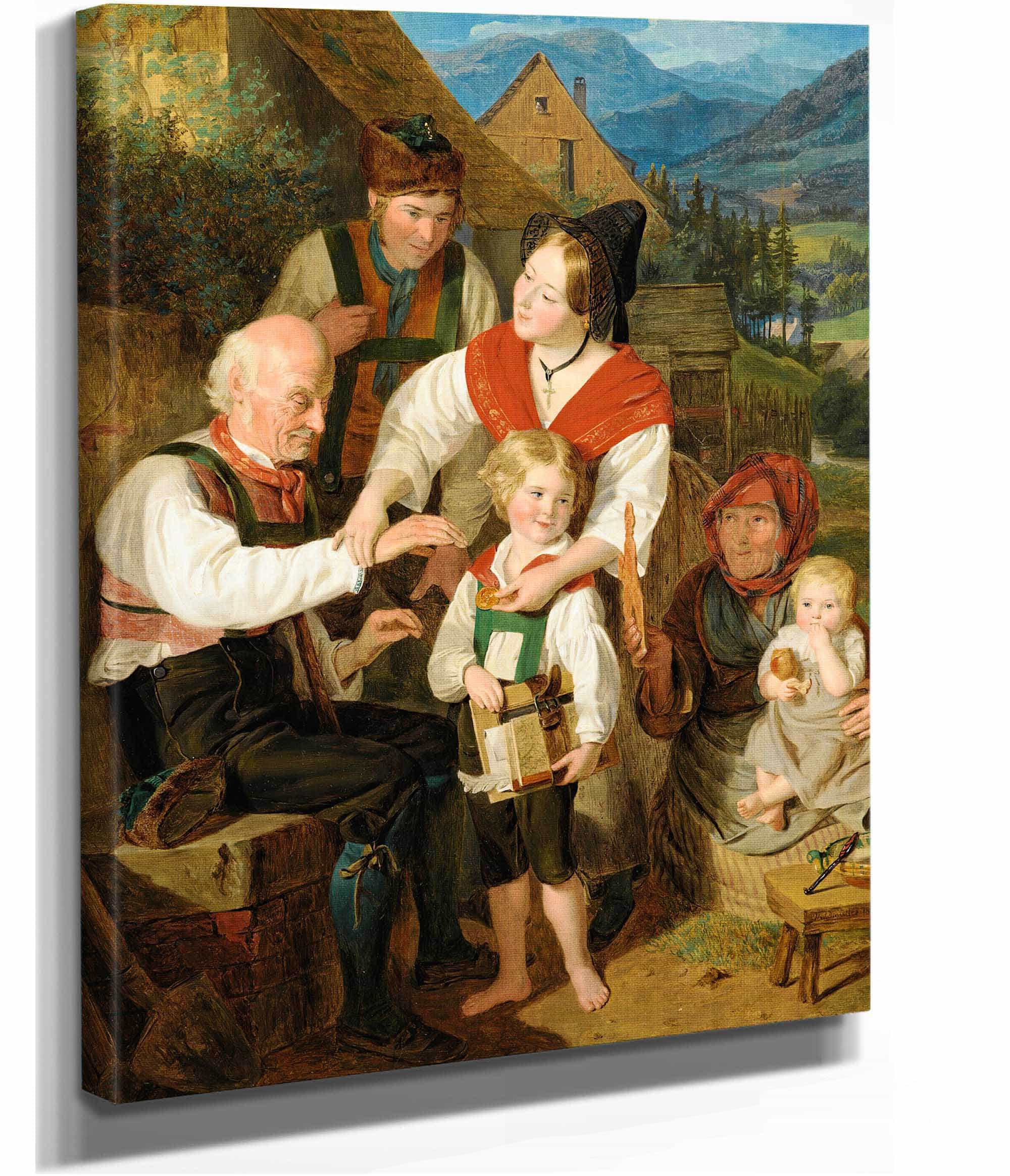 Diligence Rewarded by Ferdinand Georg Waldmuller - Image 2