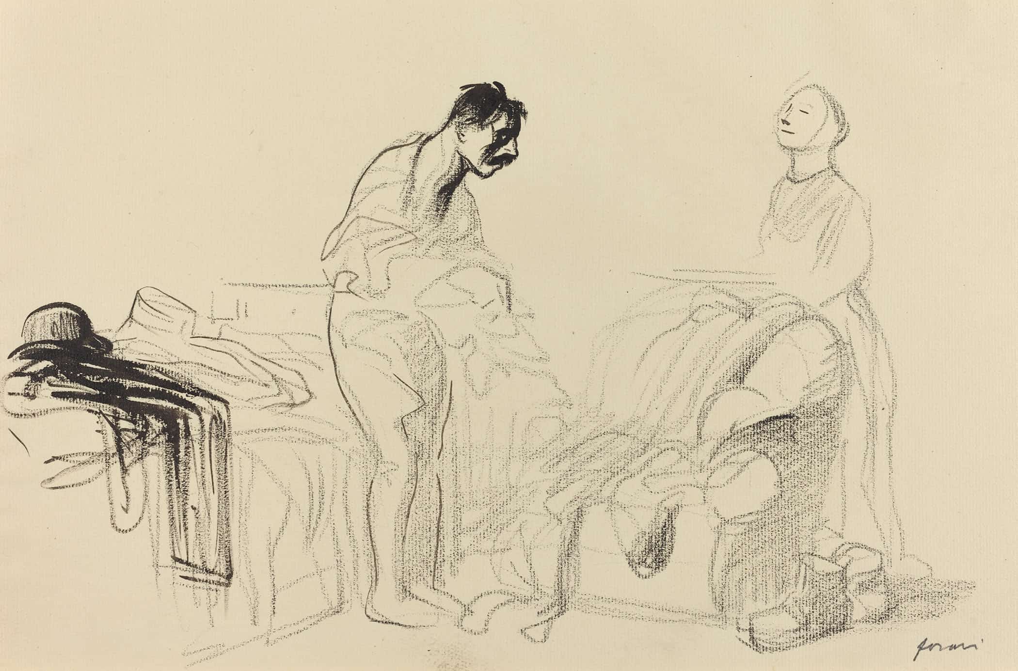 Discharged From Military Service by Jean Louis Forain - Image 2