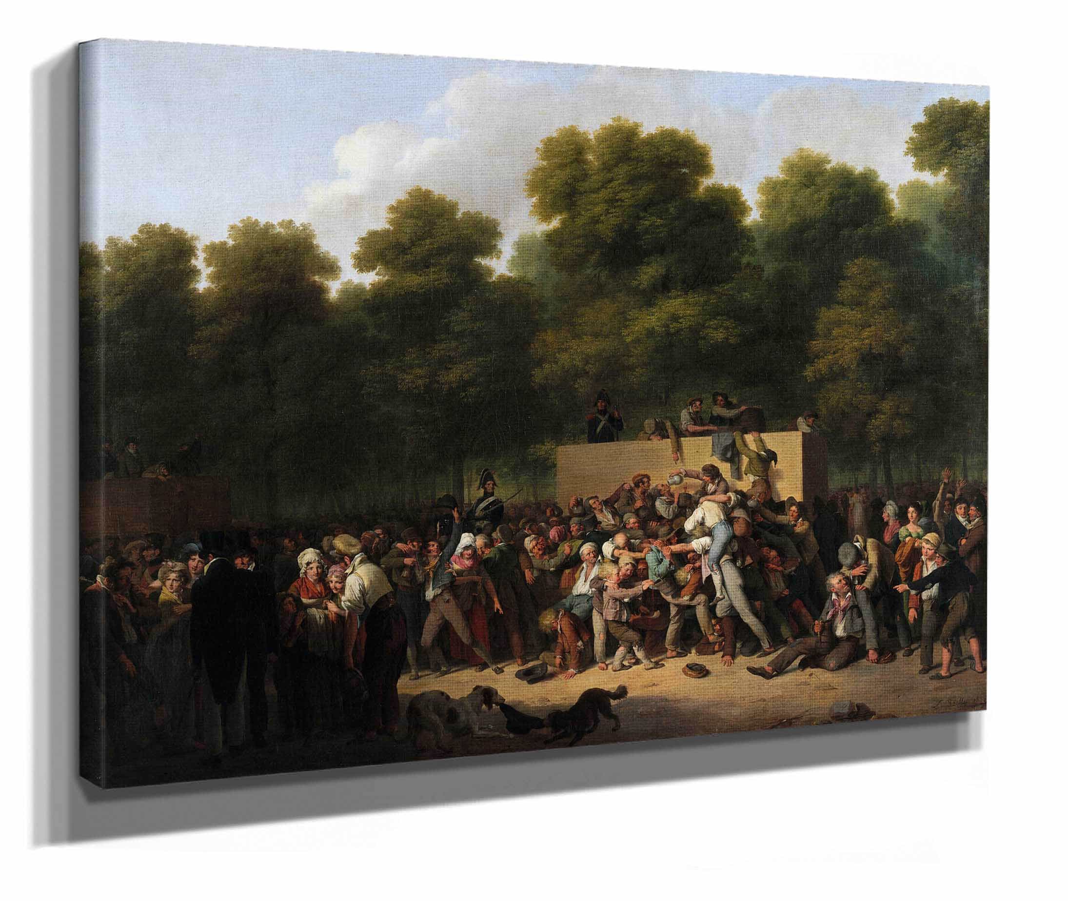 Distribution De Vin Et De Comestibles Aux Champs Elysees by Louis Leopold Boilly