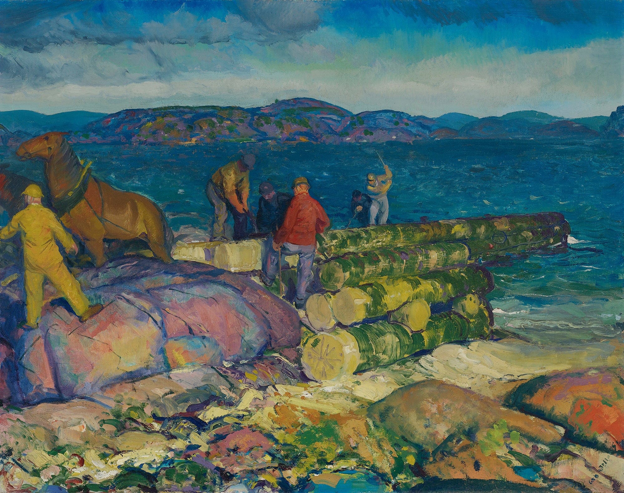 Dock Builders by George Wesley Bellows - Image 2